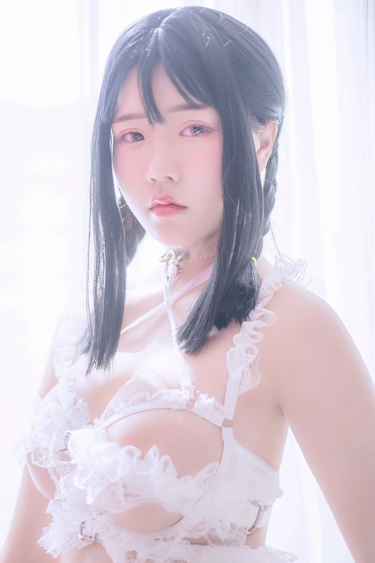 Xgyw.Org_美少女博主阿汐汐W束缚主题私房浴室性感白色蕾丝情趣内衣秀丰满身材诱惑写真46P