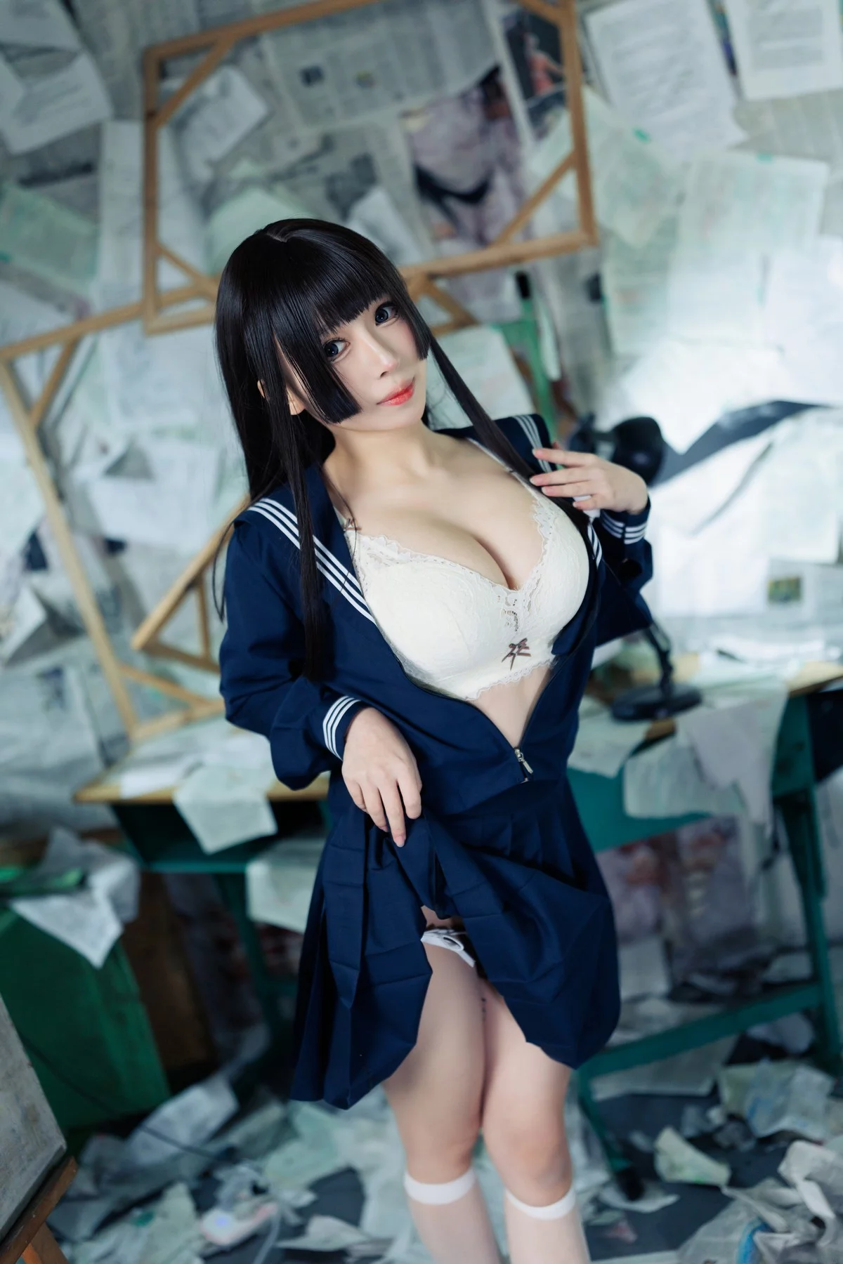 Xgyw.Org_网络美女胡桃猫Kurumineko反差学妹主题性感学生装半脱露傲人豪乳诱惑写真132P