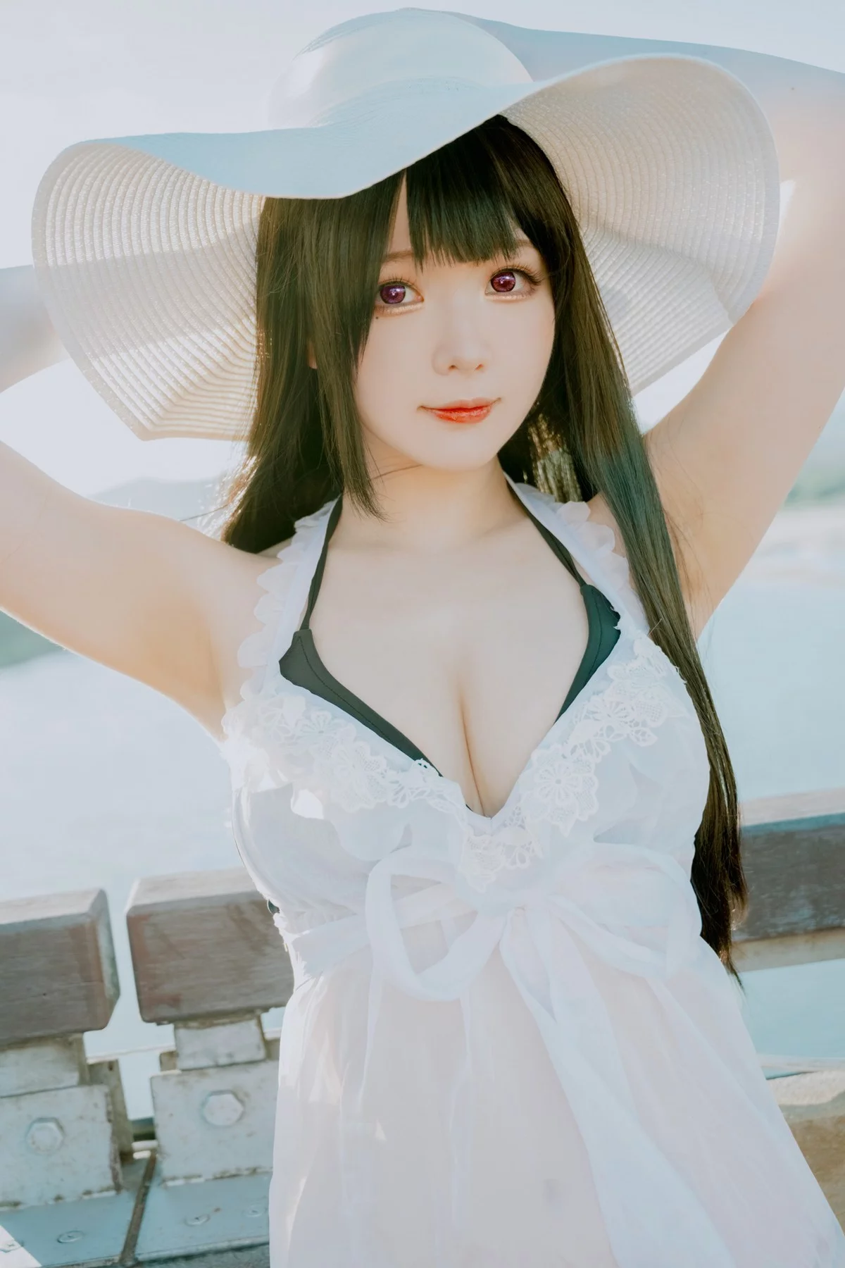 Xgyw.Org_微博妹纸霜月shimo-Photobook主题性感白色内衣+海边比基尼秀完美身材诱惑写真85P