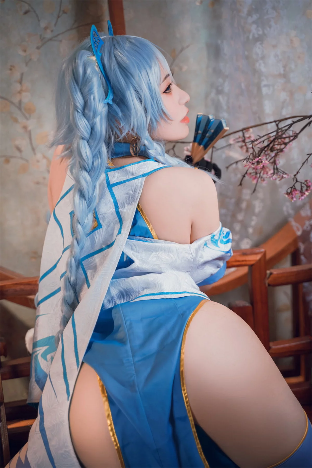 Xgyw.Org_微博美少女虎森森少女前线翠雀媚主题性感蓝色旗袍服饰秀完美身材诱惑写真40P
