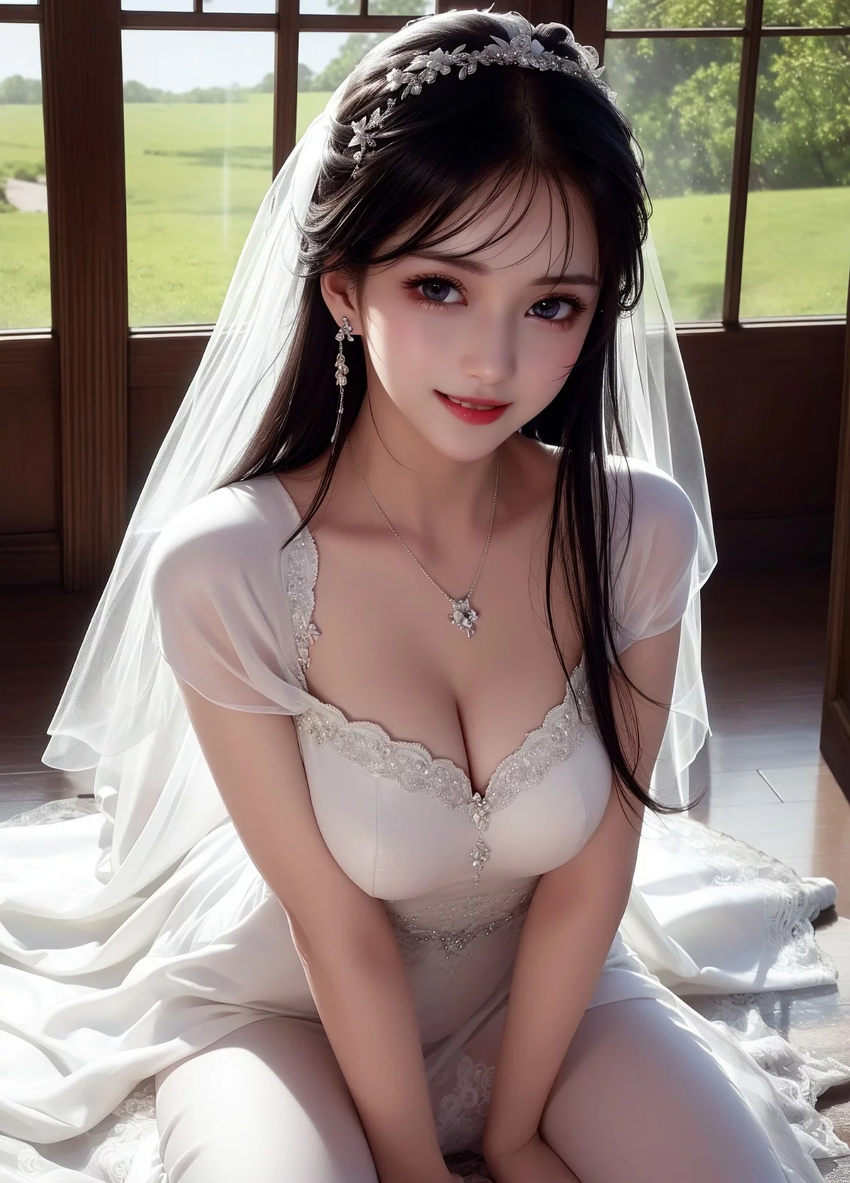 Xgyw.Org_AI美图034期新娘婚纱主题性感白色低胸婚纱裙秀完美身材写真及下载116P