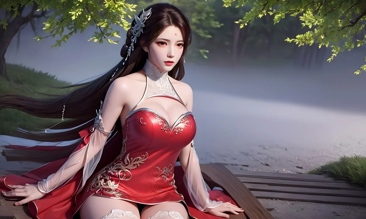 Xgyw.Org_AI美图039期火灵儿主题性感开胸连衣短裙美女完美写真及下载91P
