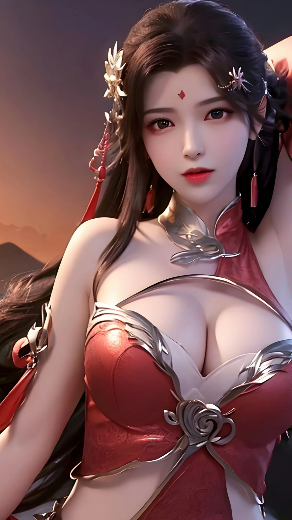 Xgyw.Org_AI美图039期火灵儿主题性感开胸连衣短裙美女完美写真及下载91P