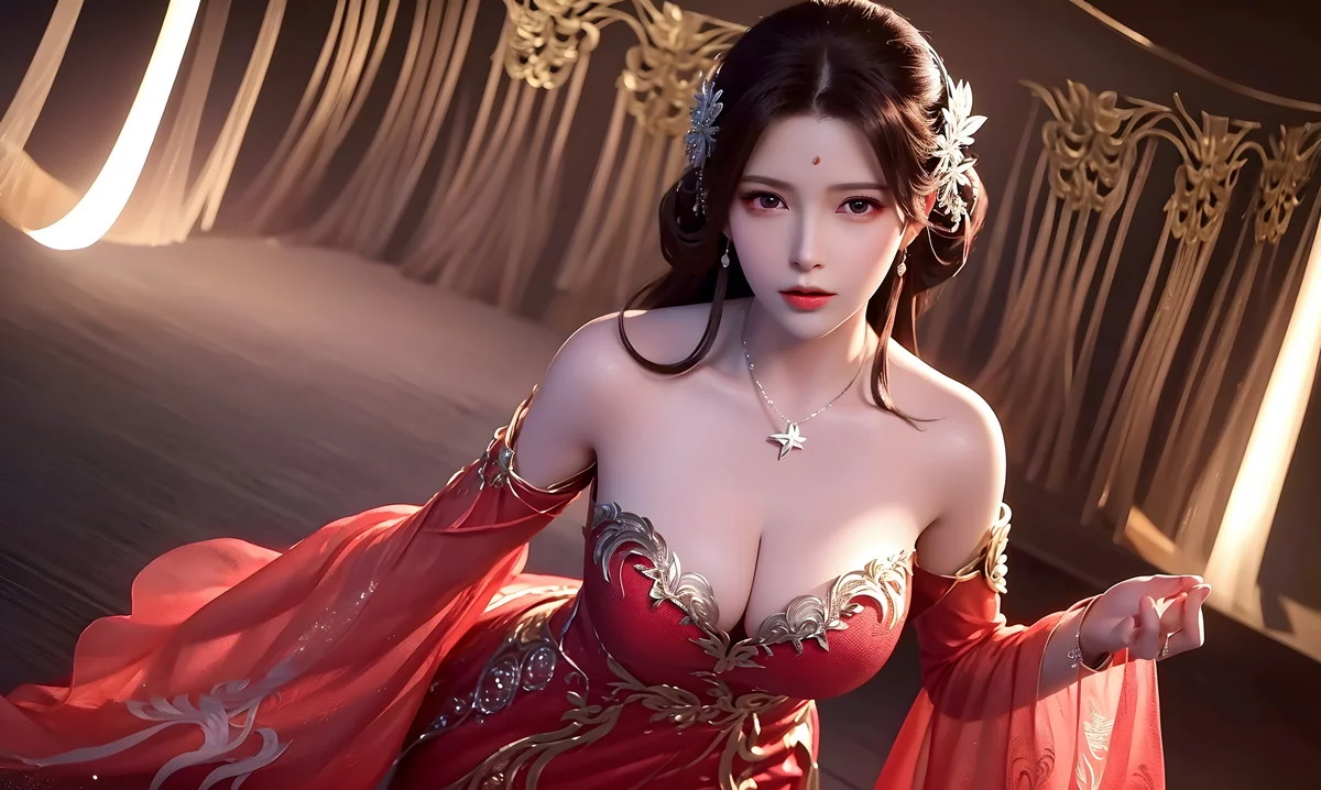 Xgyw.Org_AI美图039期火灵儿主题性感开胸连衣短裙美女完美写真及下载91P