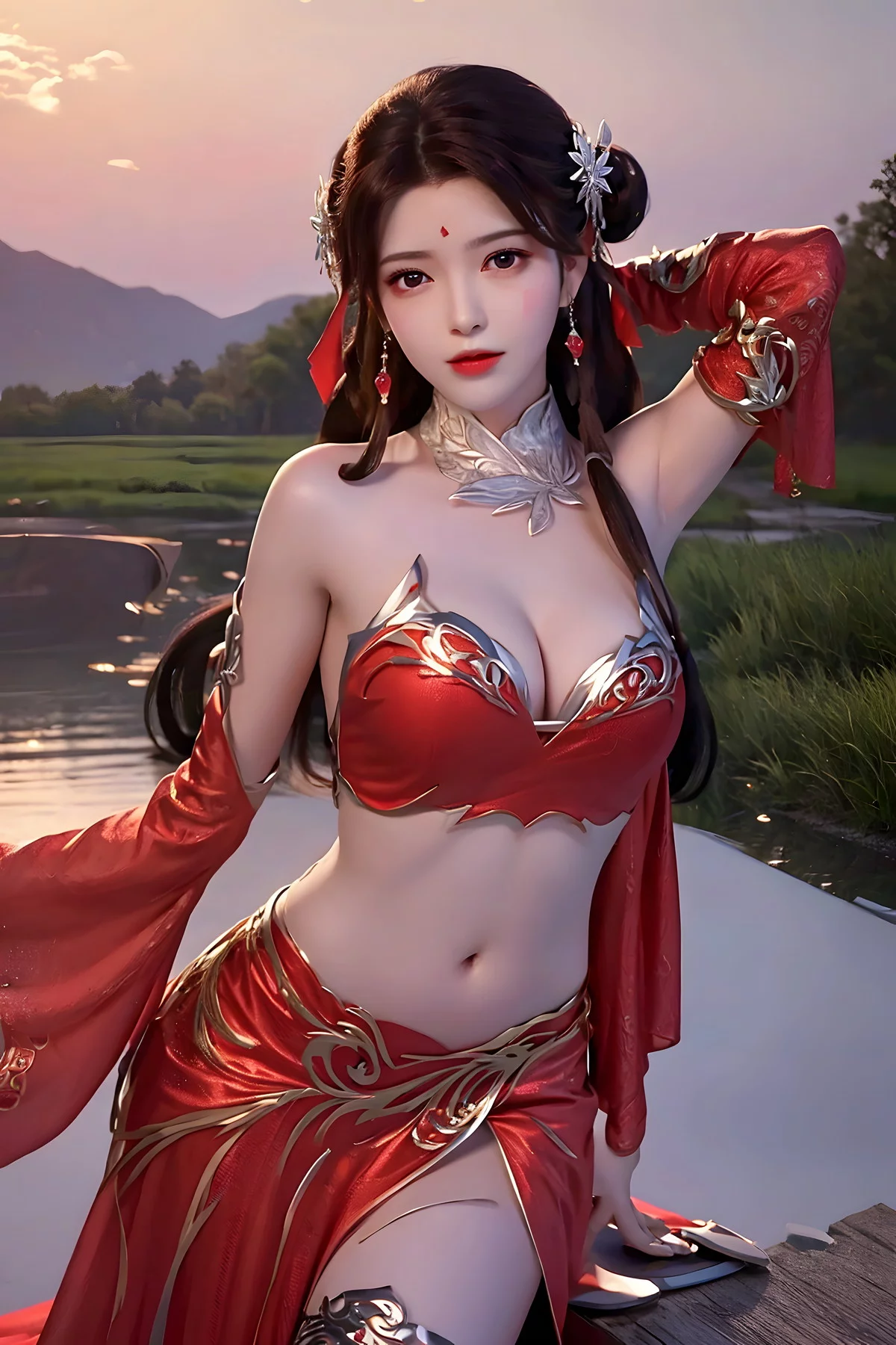 Xgyw.Org_AI美图039期火灵儿主题性感开胸连衣短裙美女完美写真及下载91P