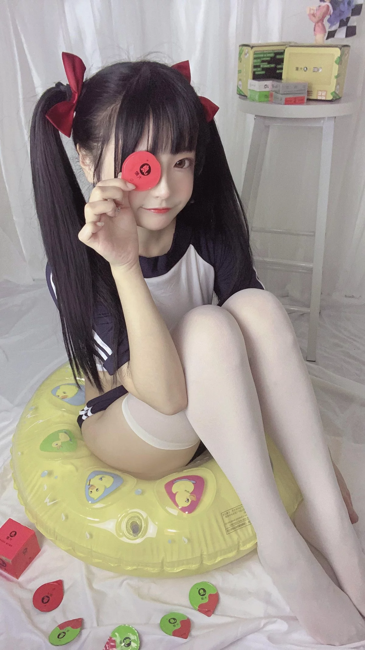 Xgyw.Org_网络美女佳佳好难啊蓝色吊带体操服主题猫女郎装扮超短牛仔裤秀美腿诱惑写真38P