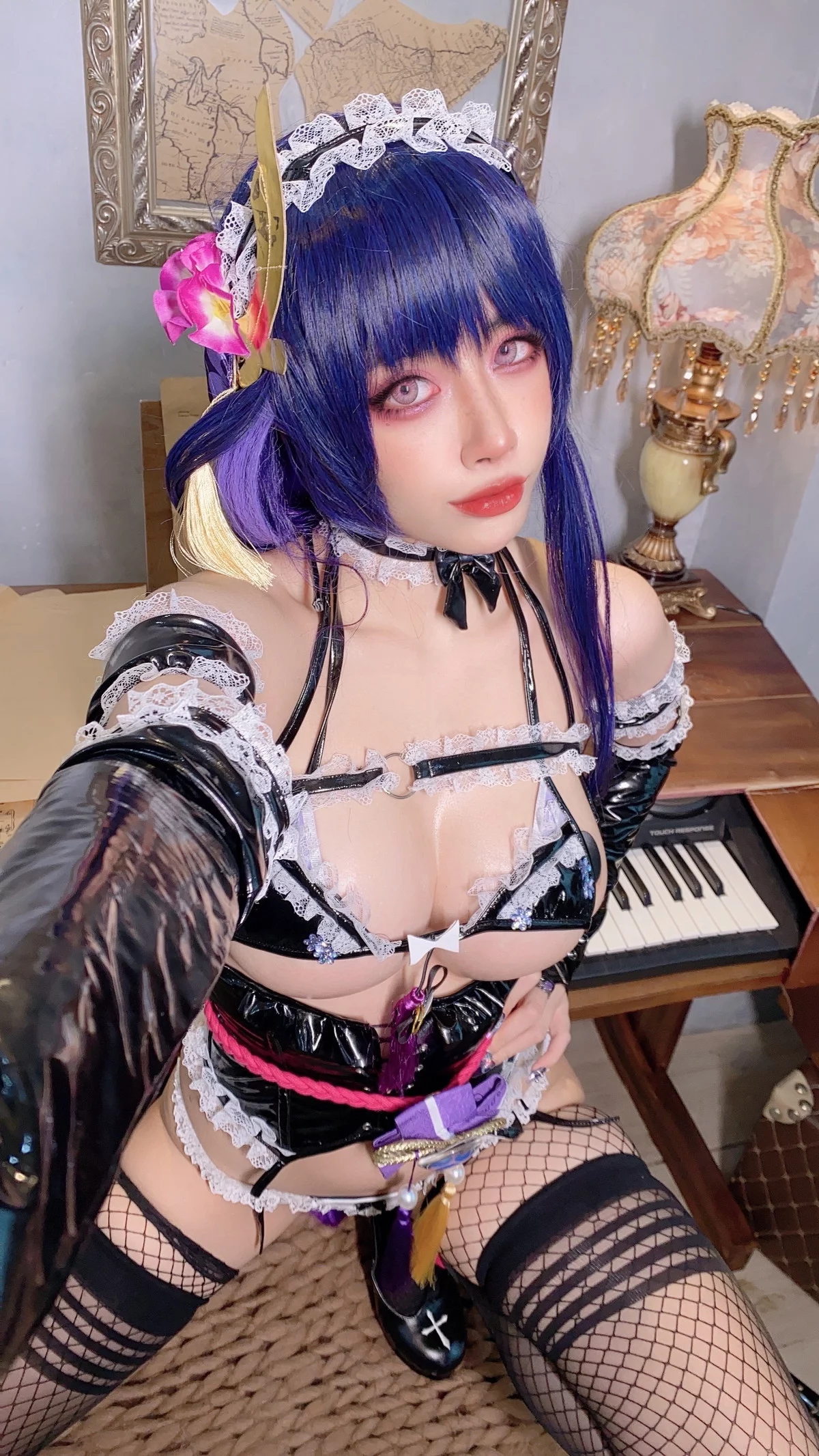Xgyw.Org_日本性感萝莉Byoru-Genshin Impact主题性感黑色情趣服饰露豪乳遮点极致诱惑写真55P