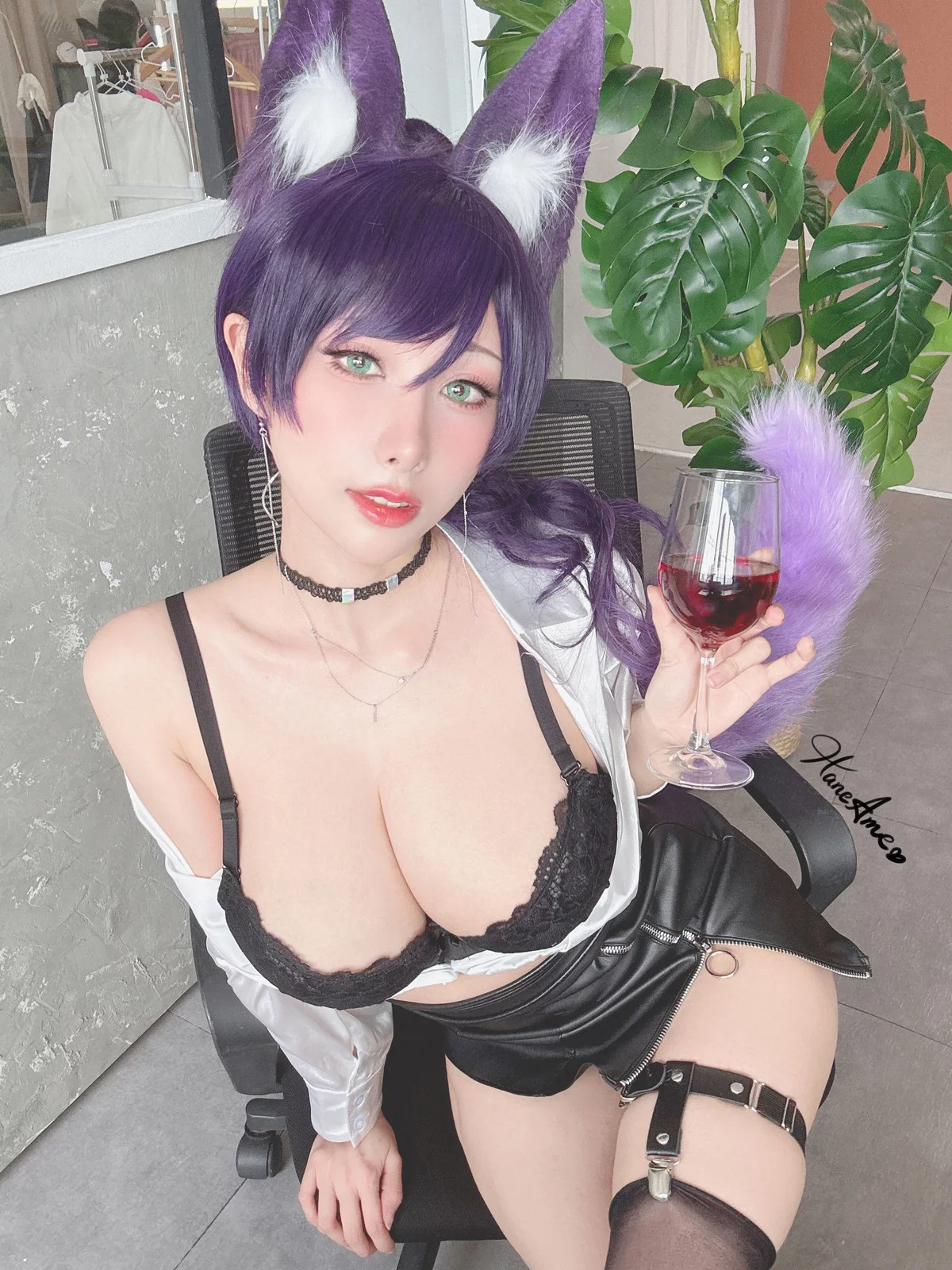 Xgyw.Org_Coser美女雨波_HaneAme9-Seki Sexy OL Foxy主题性感狐狸装扮蕾丝内衣丰满诱惑写真51P