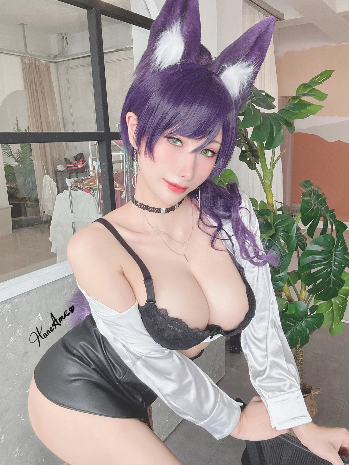Xgyw.Org_Coser美女雨波_HaneAme9-Seki Sexy OL Foxy主题性感狐狸装扮蕾丝内衣丰满诱惑写真51P