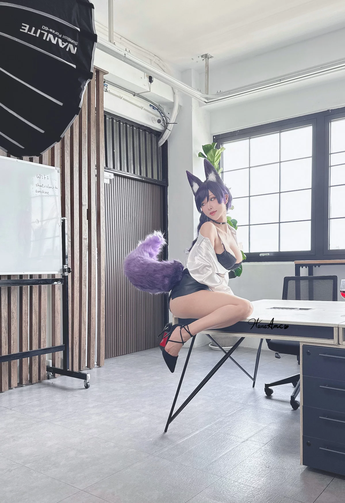 Xgyw.Org_Coser美女雨波_HaneAme9-Seki Sexy OL Foxy主题性感狐狸装扮蕾丝内衣丰满诱惑写真51P