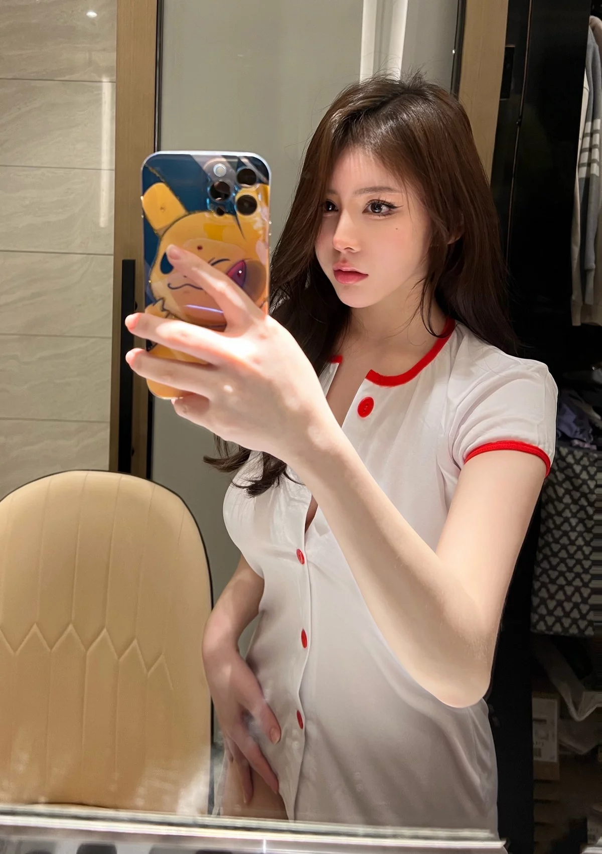 Xgyw.Org_网红美女陈妮妮UNI纯欲小护士主题浴室性感白色护士装秀丰满身材撩人诱惑写真43P