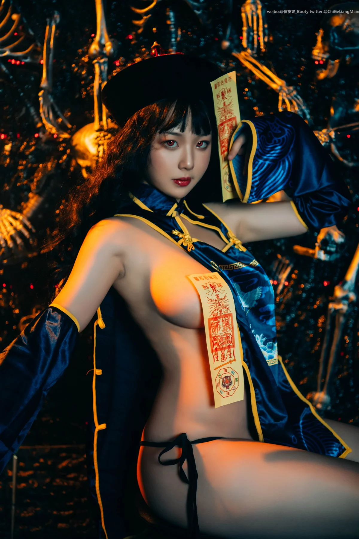 Xgyw.Org_网络美女皮皮奶僵尸少女主题性感情趣僵尸服饰配黑丝网袜秀惹火身材诱惑写真43P