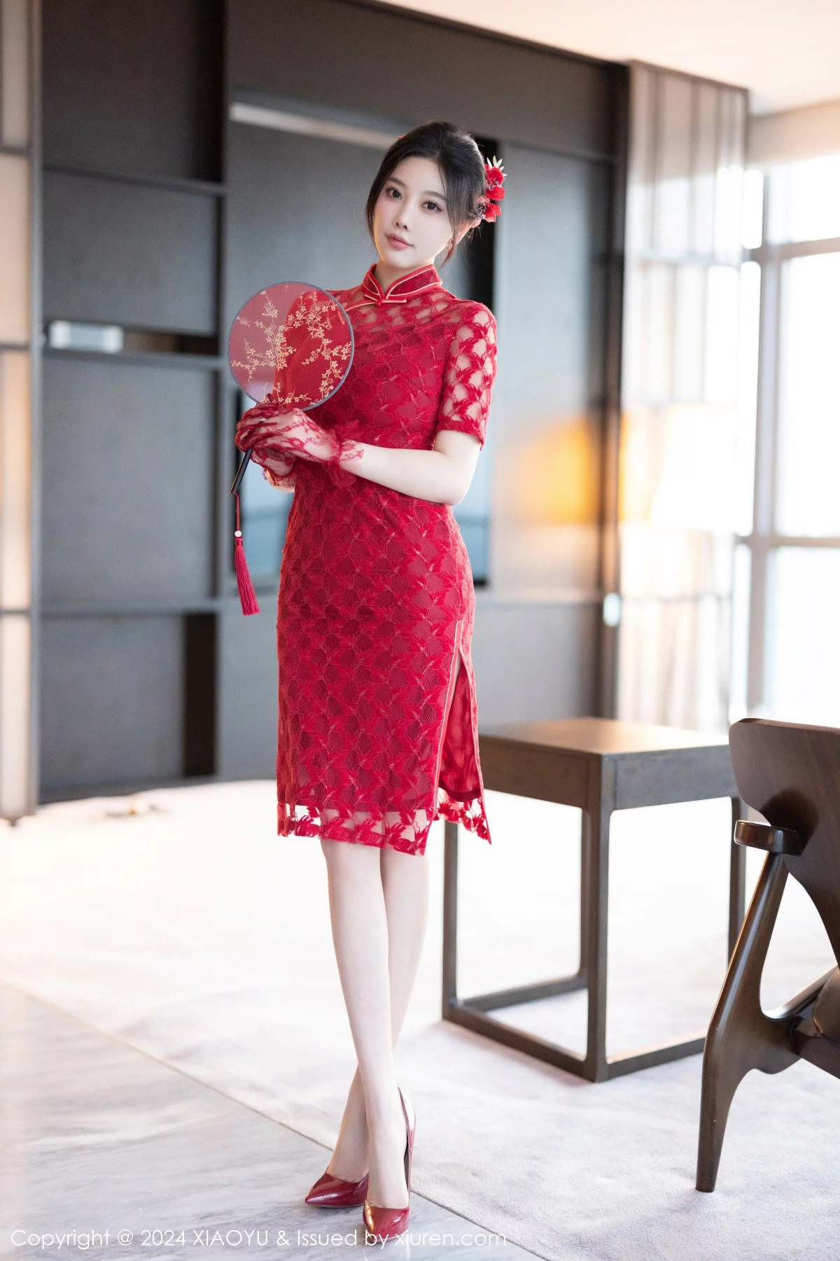 Xgyw.Org_[XiaoYu画语界]Vol.1184_女神杨晨晨Yome红色中式婚服露性感红色蕾丝内衣完美诱惑写真82P