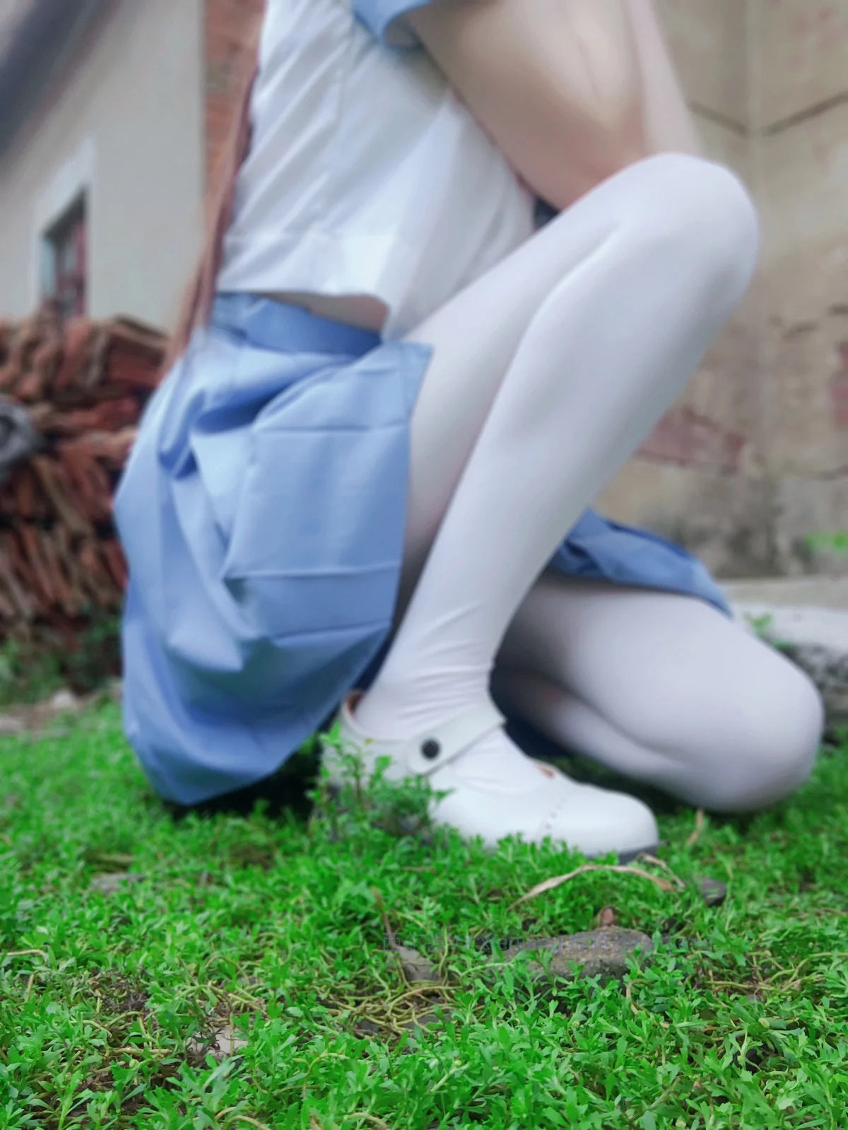 Xgyw.Org_网络美女西尔酱青草水手服主题户外性感水手制服露白色蕾丝内衣配白丝袜诱惑写真74P