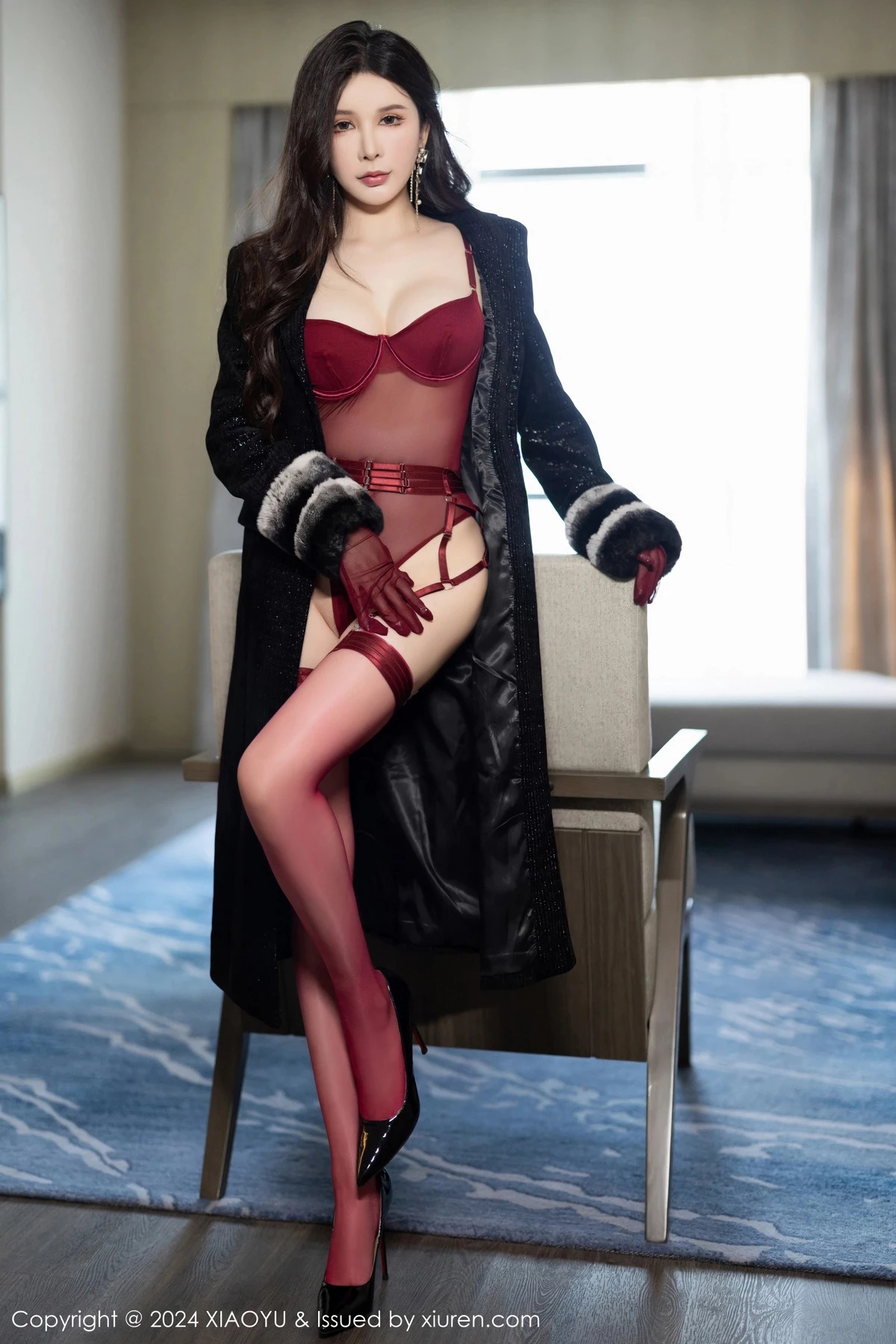 Xgyw.Org_[XiaoYu画语界]Vol.1210_模特李丽莎性感红色情趣服饰配红丝吊袜秀惹火身材完美诱惑写真81P