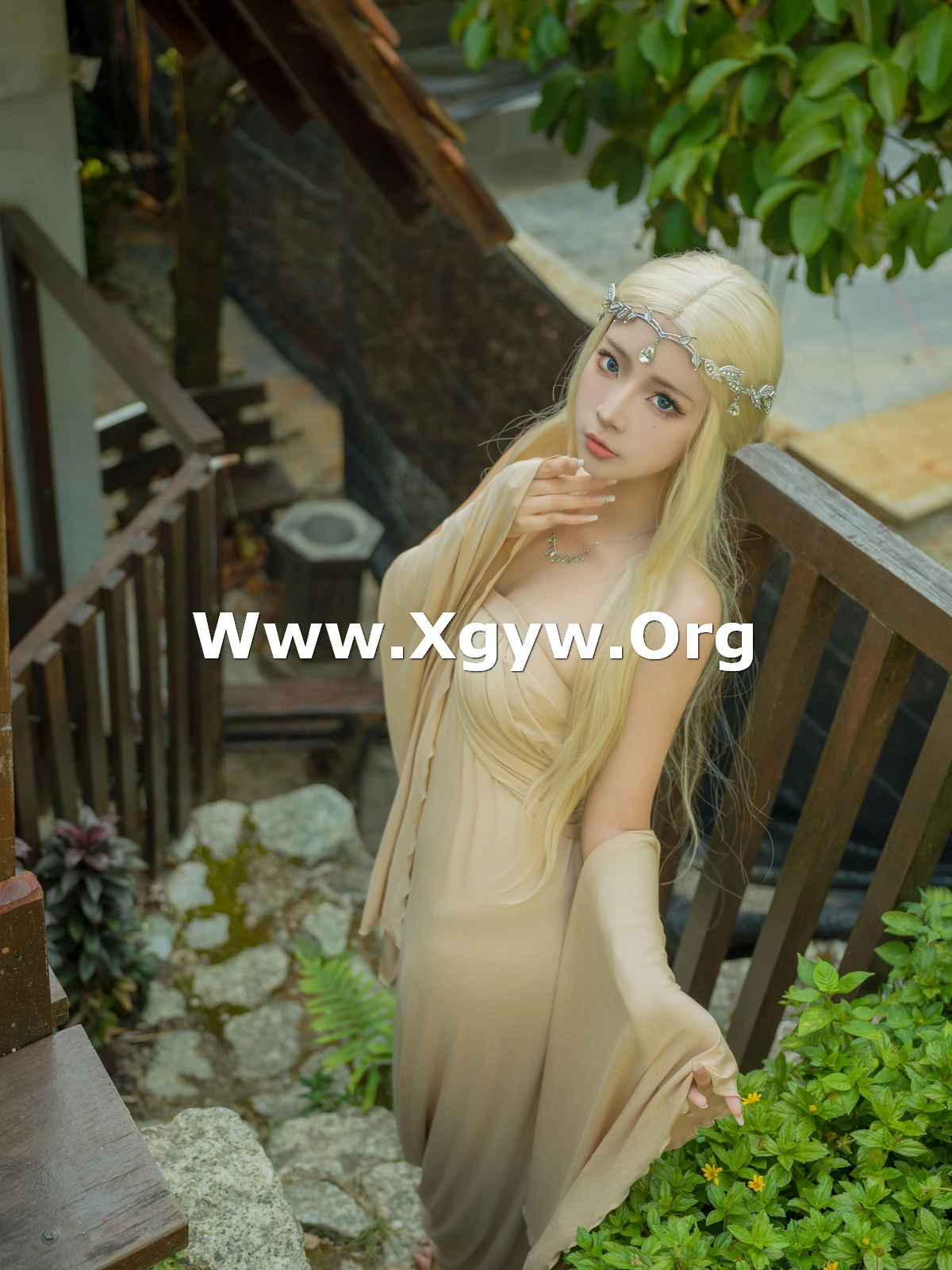 Xgyw.Org_网络美女yuuhui玉汇绿野之森主题户外泳池性感薄纱长裙半脱秀惹火身材湿身诱惑写真139P