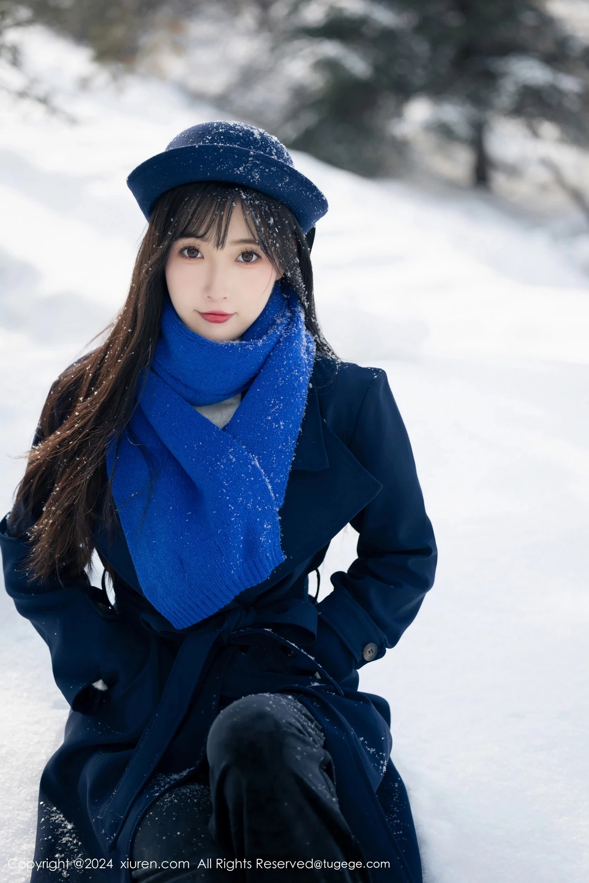 Xgyw.Org_XiuRen第8325期_模特林星阑雪地场景+性感黑色蕾丝情趣内衣配黑丝吊袜诱惑写真88P