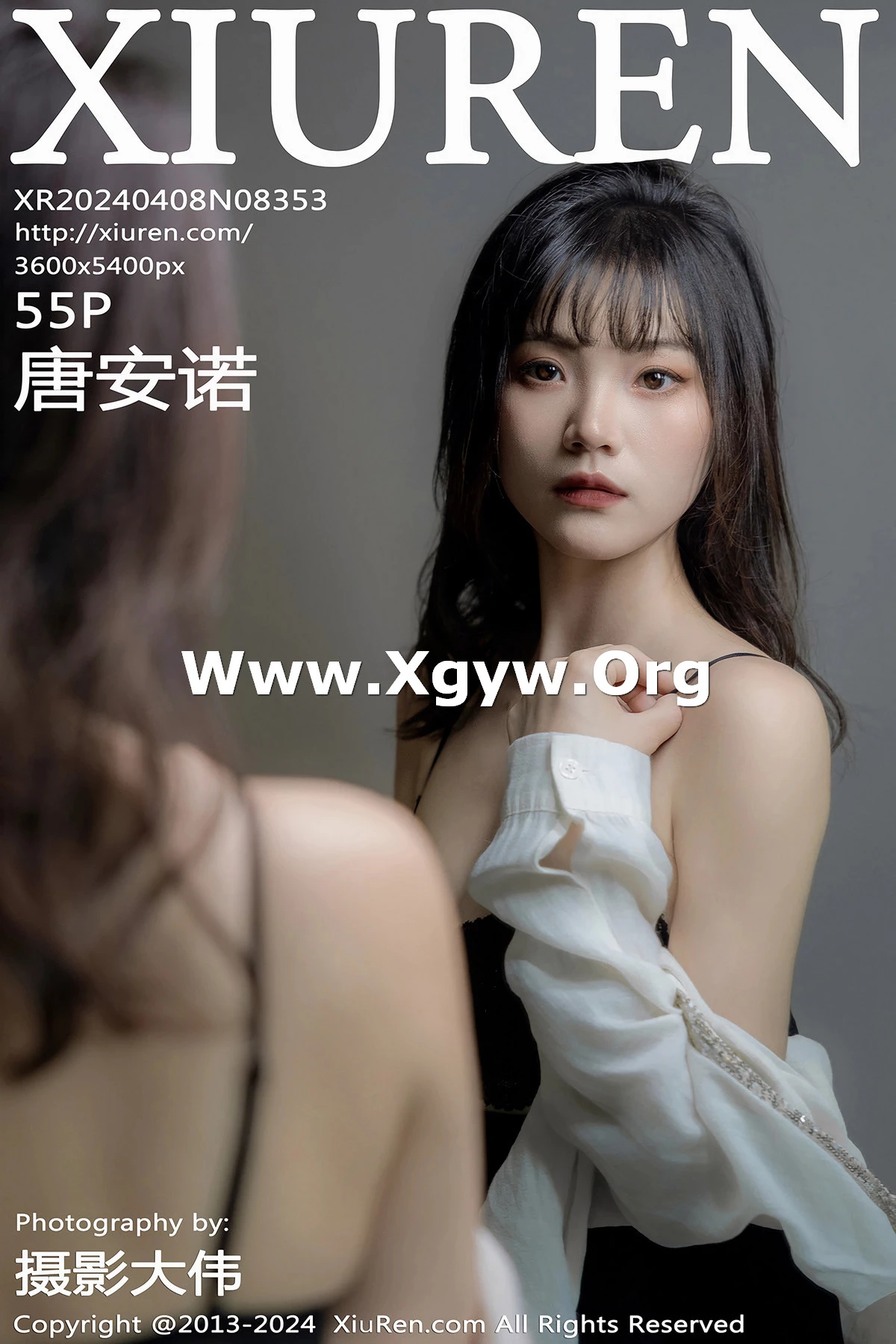 Xgyw.Org_XiuRen第8353期_模特唐安诺私房性感黑色蕾丝内衣配超薄黑丝秀曼妙身姿诱惑写真55P