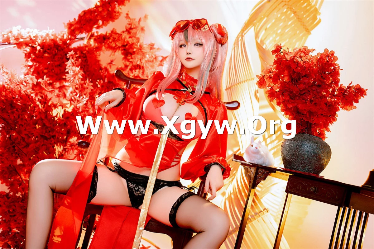 Xgyw.Org_Coser小姐姐星之迟迟布莱默顿新年旗袍主题性感红色情趣旗袍配黑丝吊袜秀丰满身材诱惑写真84P