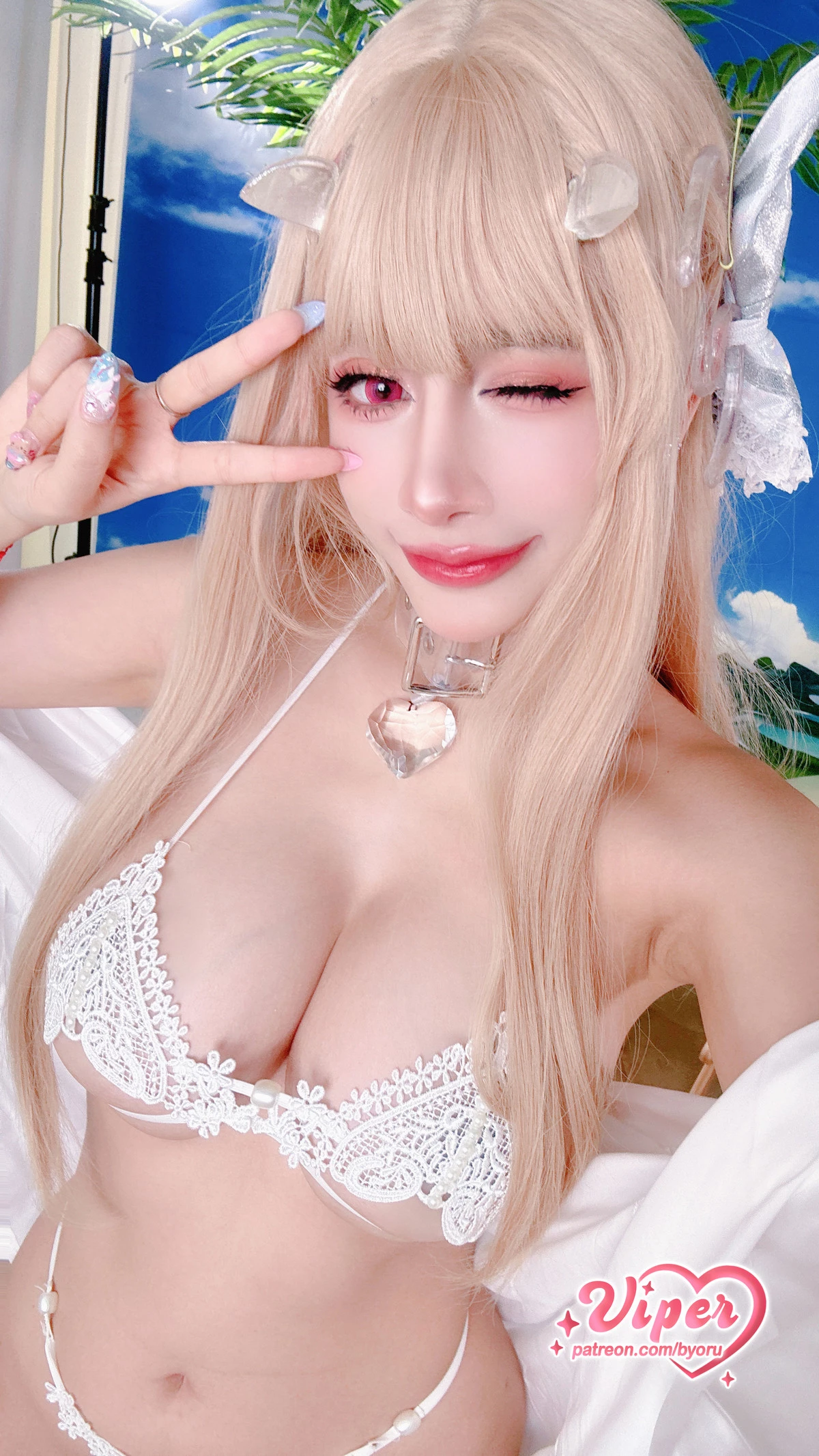 Xgyw.Org_日本性感萝莉Byoru-Viper Summer主题沙滩椅上性感白色情趣内衣秀完美身材诱惑写真57P