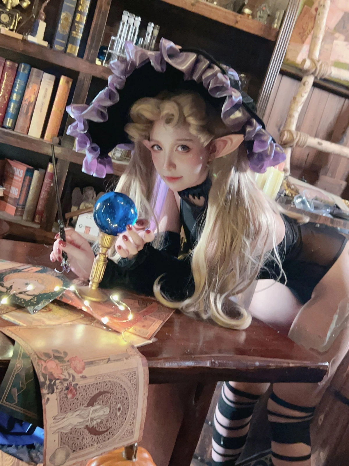Xgyw.Org_Coser美女小和甜酒&橙风千雅-万圣双人魔女猫咪主题性感黑色薄透连体衣诱惑写真118P