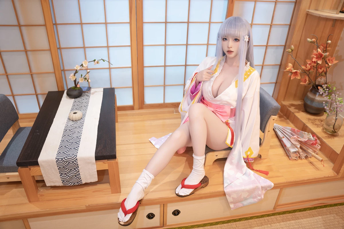 Xgyw.Org_性感尤物清水由乃雪女原服主题私房性感日系服饰半脱露白色内衣秀翘臀美腿诱惑写真58P