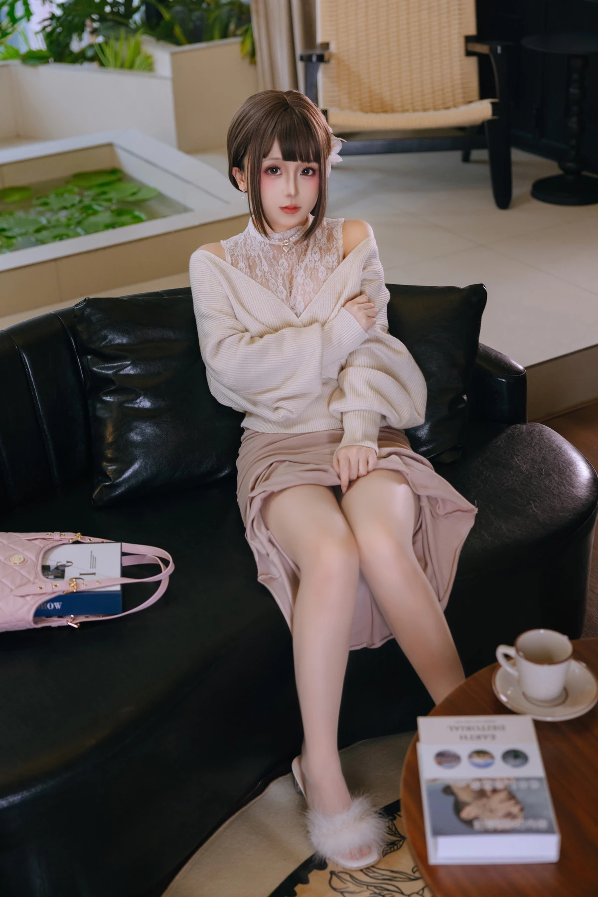 Xgyw.Org_Cosplay美女日奈娇下属的太太主题私房性感粉色蕾丝内衣情趣捆绑秀惹火身材诱惑写真159P