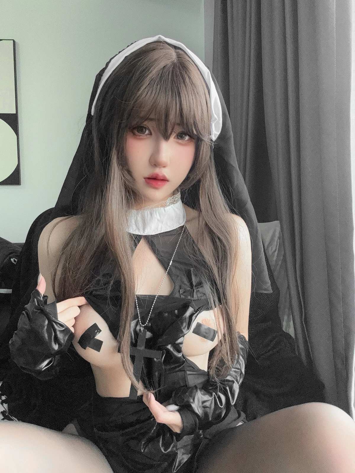 Xgyw.Org_鬼马少女阿薰kaOri毛毛修女主题性感黑色情趣修女服饰配超薄黑丝秀美腿诱惑写真69P