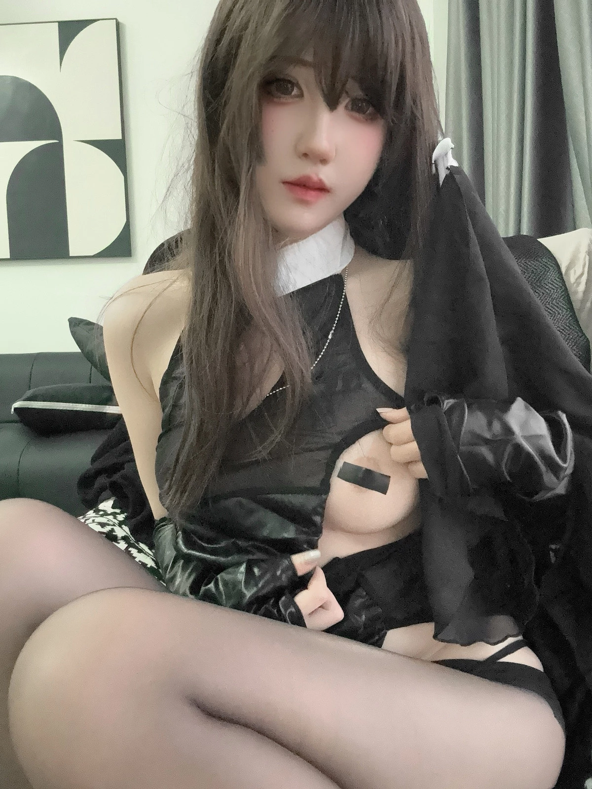 Xgyw.Org_鬼马少女阿薰kaOri毛毛修女主题性感黑色情趣修女服饰配超薄黑丝秀美腿诱惑写真69P