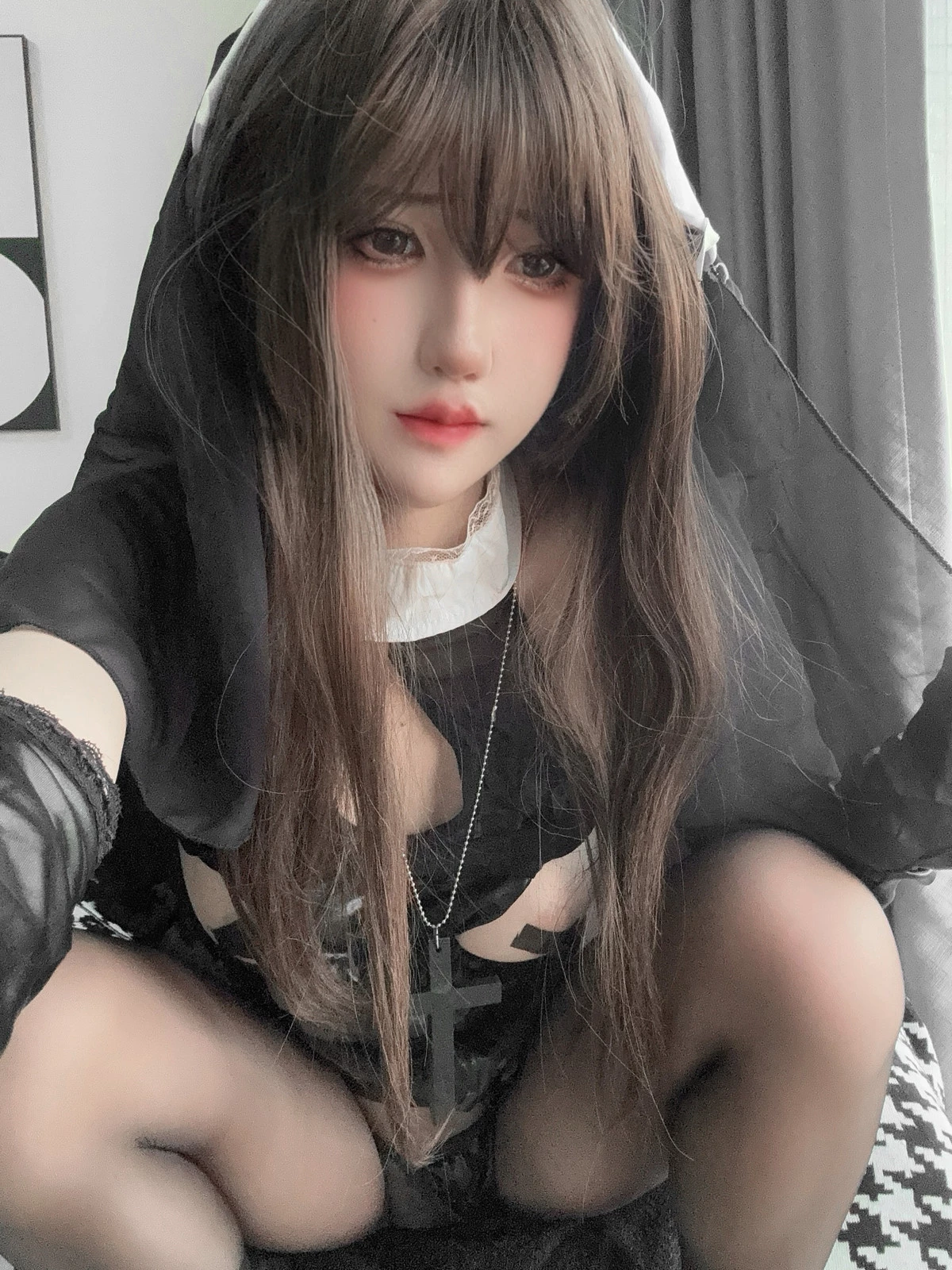 Xgyw.Org_鬼马少女阿薰kaOri毛毛修女主题性感黑色情趣修女服饰配超薄黑丝秀美腿诱惑写真69P