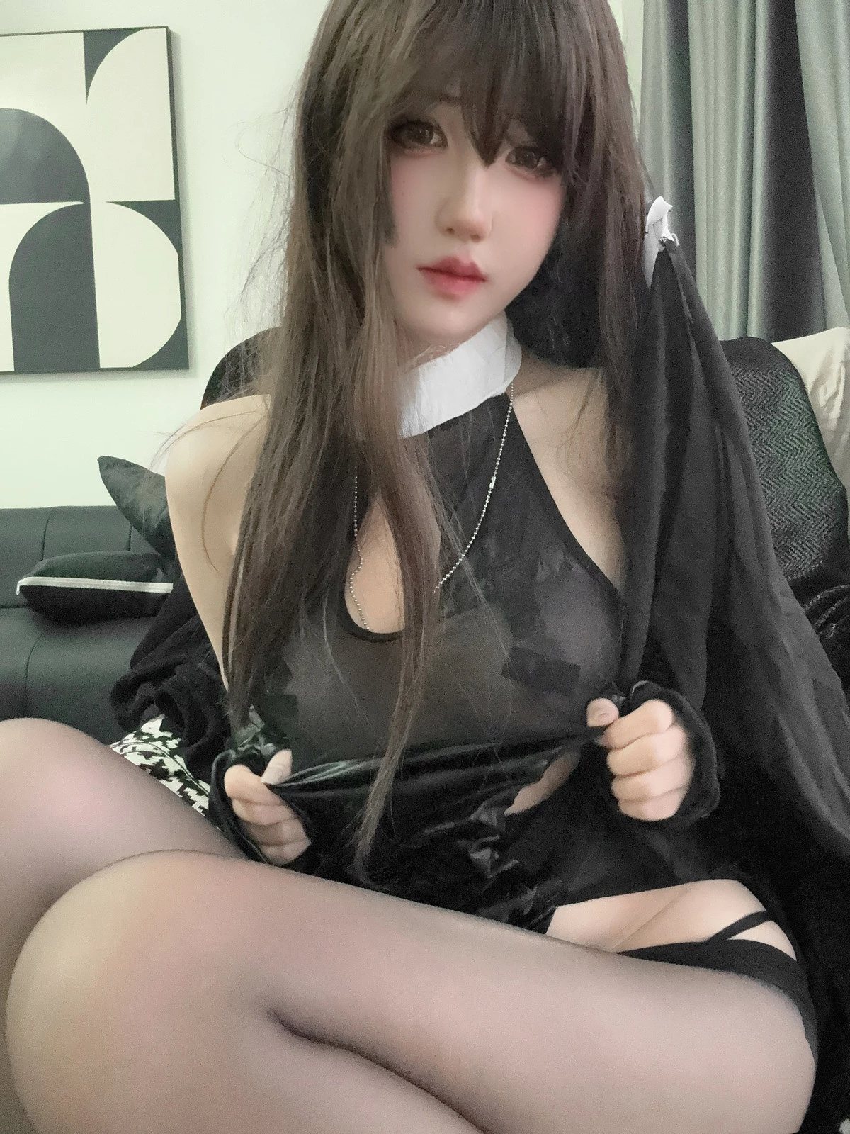 Xgyw.Org_鬼马少女阿薰kaOri毛毛修女主题性感黑色情趣修女服饰配超薄黑丝秀美腿诱惑写真69P