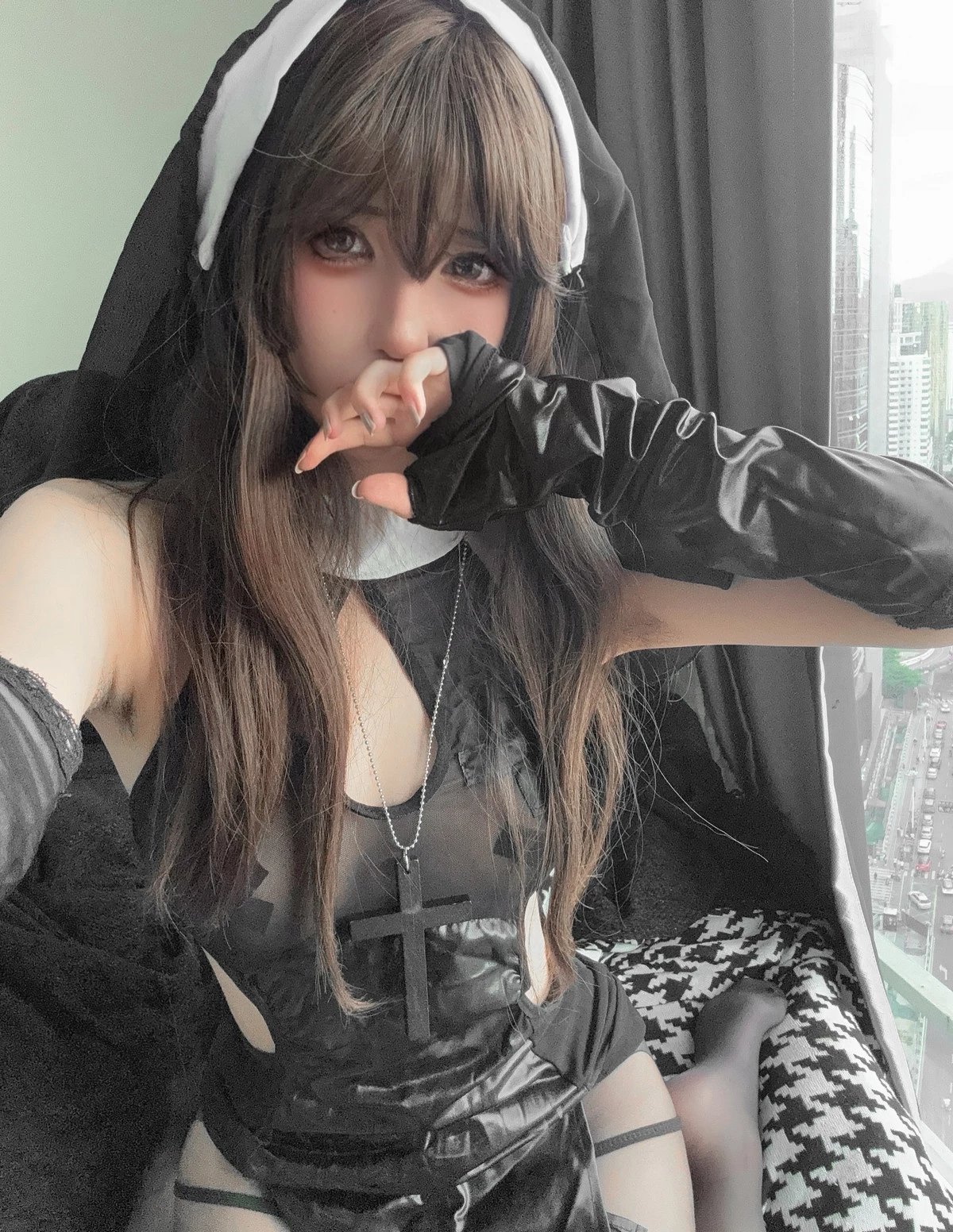 Xgyw.Org_鬼马少女阿薰kaOri毛毛修女主题性感黑色情趣修女服饰配超薄黑丝秀美腿诱惑写真69P