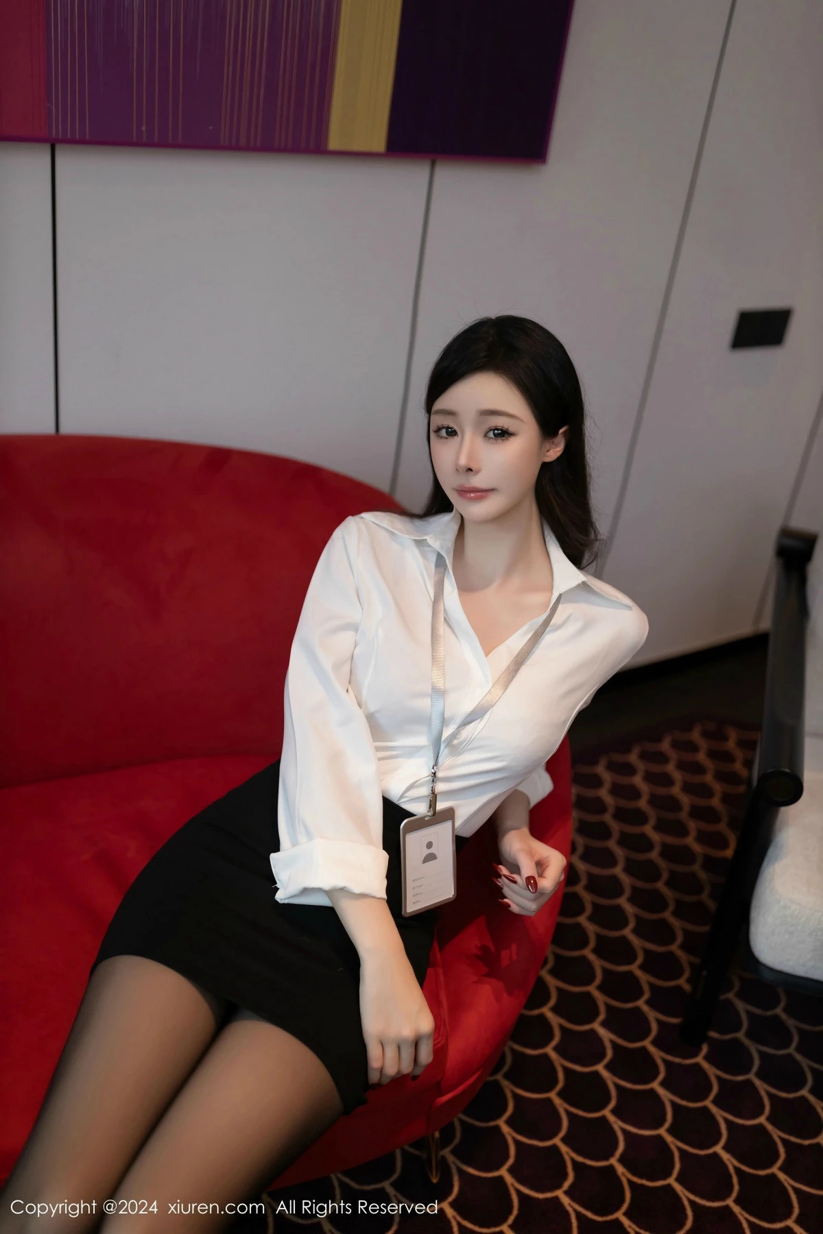 Xgyw.Org_XiuRen第9637期_模特小逗逗性感白T配黑短裙露超薄黑丝秀曼妙身姿撩人诱惑写真80P