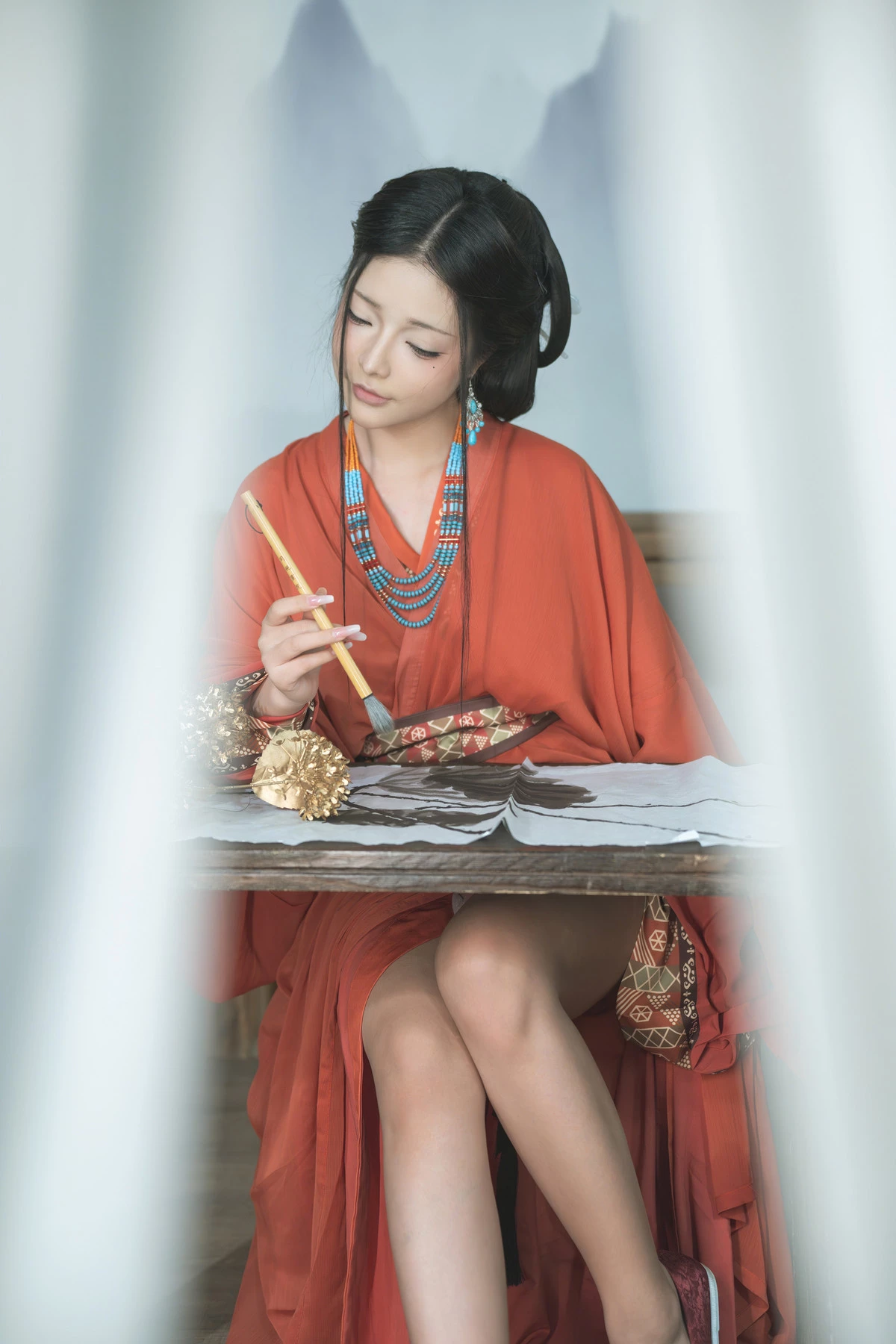 Xgyw.Org_网络美女Yuuhui玉汇湘追夫人主题性感红色古典长裙露红色内衣秀翘臀美腿撩人诱惑写真143P
