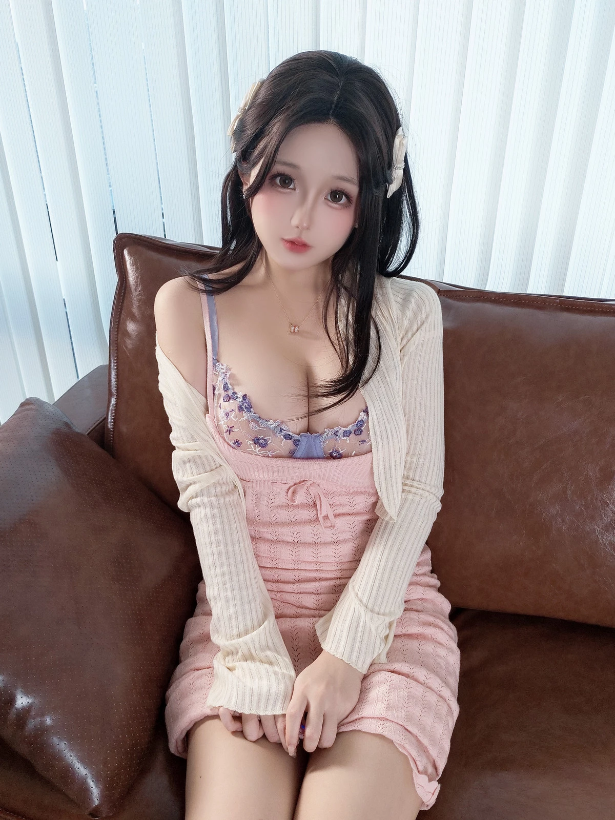 Xgyw.Org_Cosplay美女日奈娇钢琴老师主题性感粉色连衣长裙露情趣内衣秀惹火身材诱惑写真180P