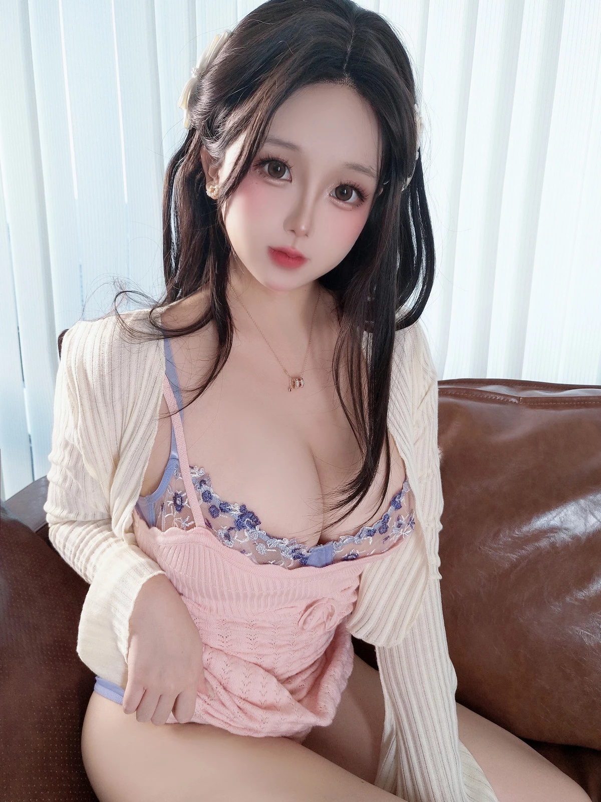 Xgyw.Org_Cosplay美女日奈娇钢琴老师主题性感粉色连衣长裙露情趣内衣秀惹火身材诱惑写真180P