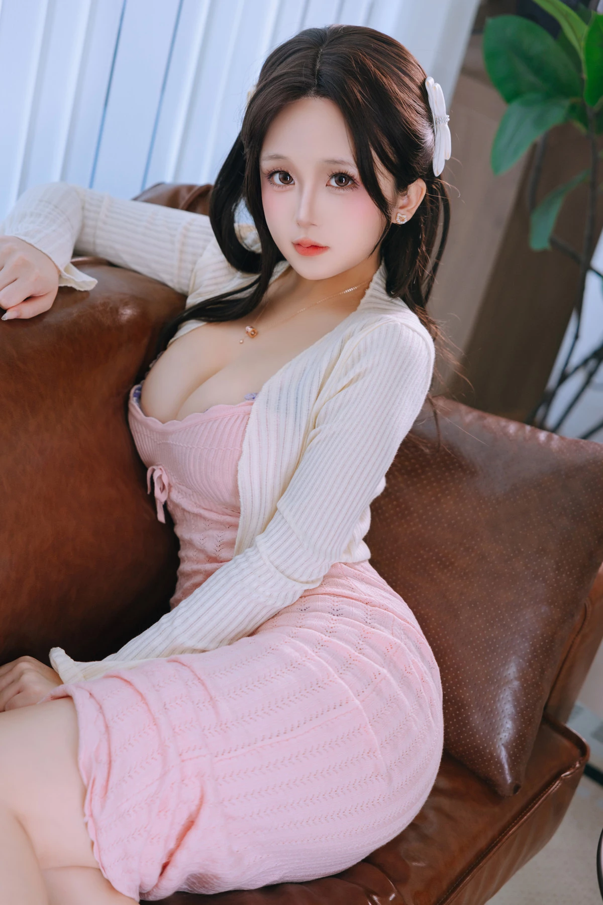 Xgyw.Org_Cosplay美女日奈娇钢琴老师主题性感粉色连衣长裙露情趣内衣秀惹火身材诱惑写真180P
