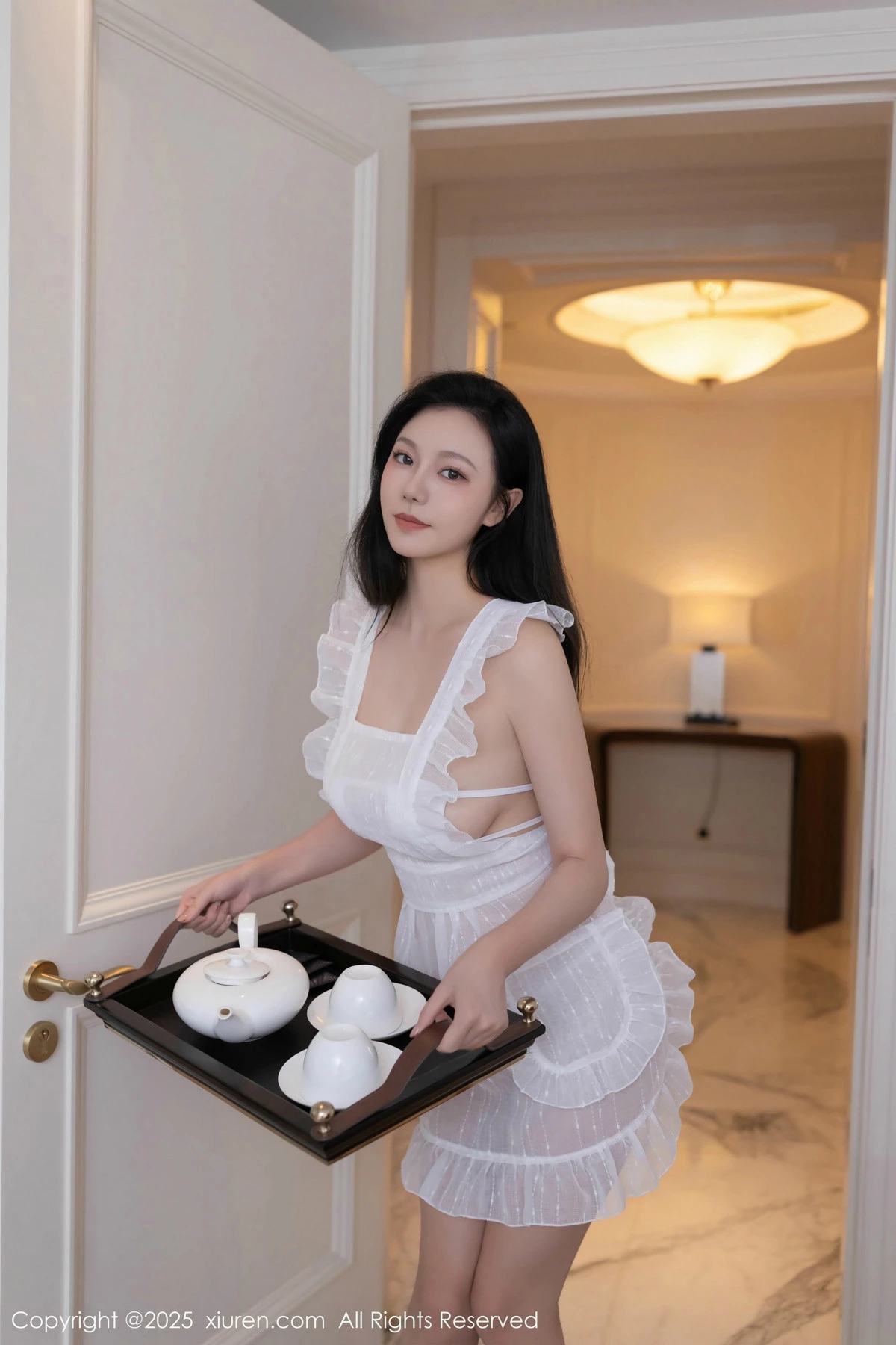 Xgyw.Org_XiuRen第9821期_模特安然anran性感白色情趣女仆服露白色内衣秀曼妙身姿诱惑写真80P