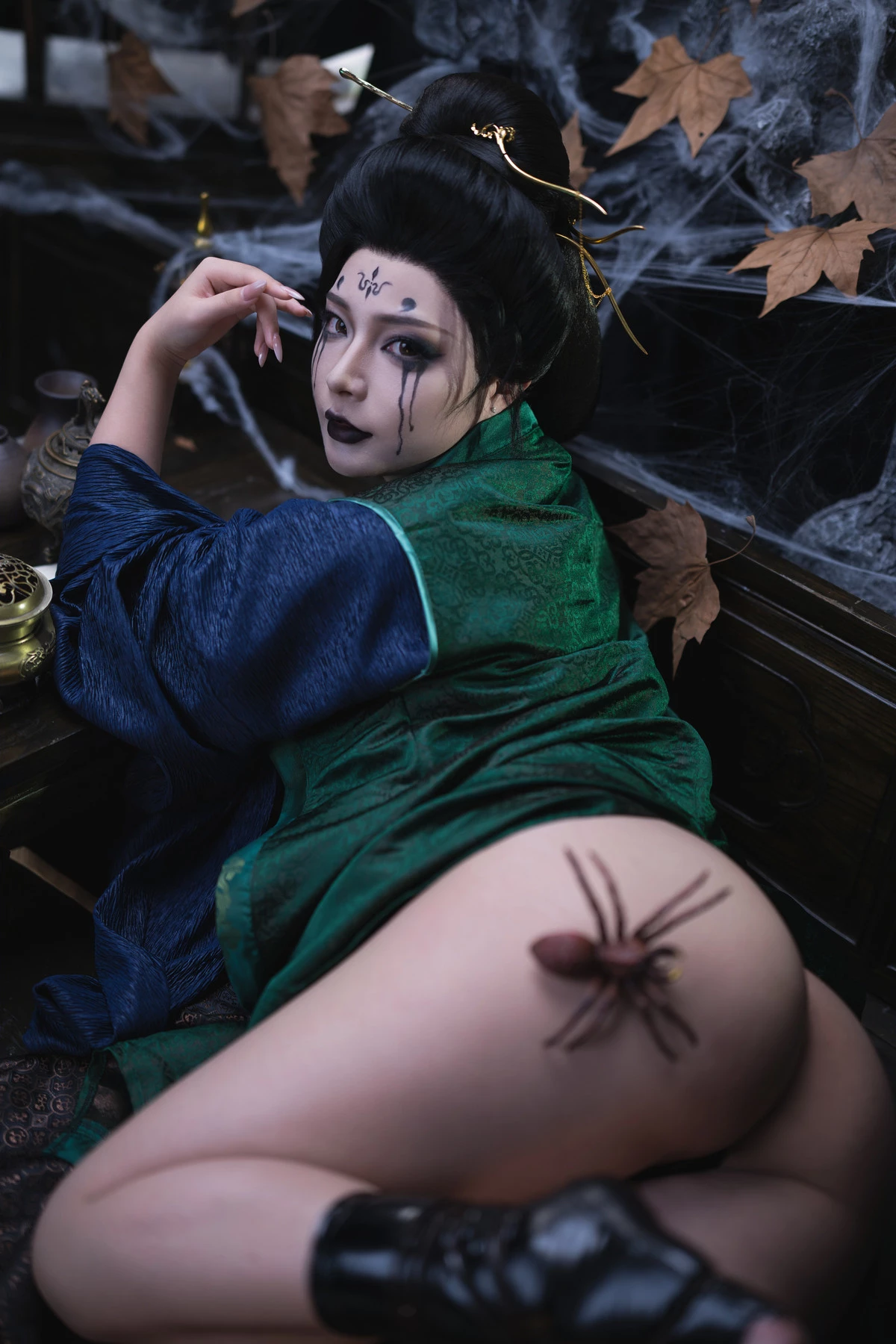 Xgyw.Org_网络美女Yuuhui玉汇黑神话·四妹主题半脱露性感黑色内衣秀油亮肌肤惹火身材诱惑写真147P