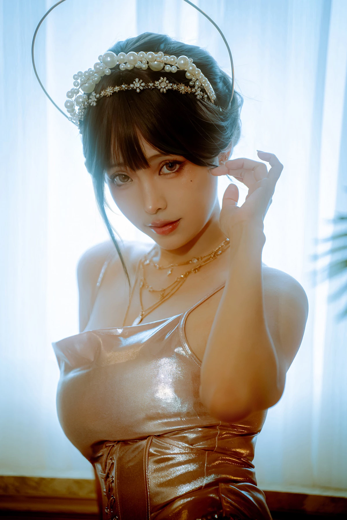 Xgyw.Org_Coser妹子Ely_eee-2024年11月合集主题性感银色长裙+红色高叉连体衣秀完美身材诱惑写真65P