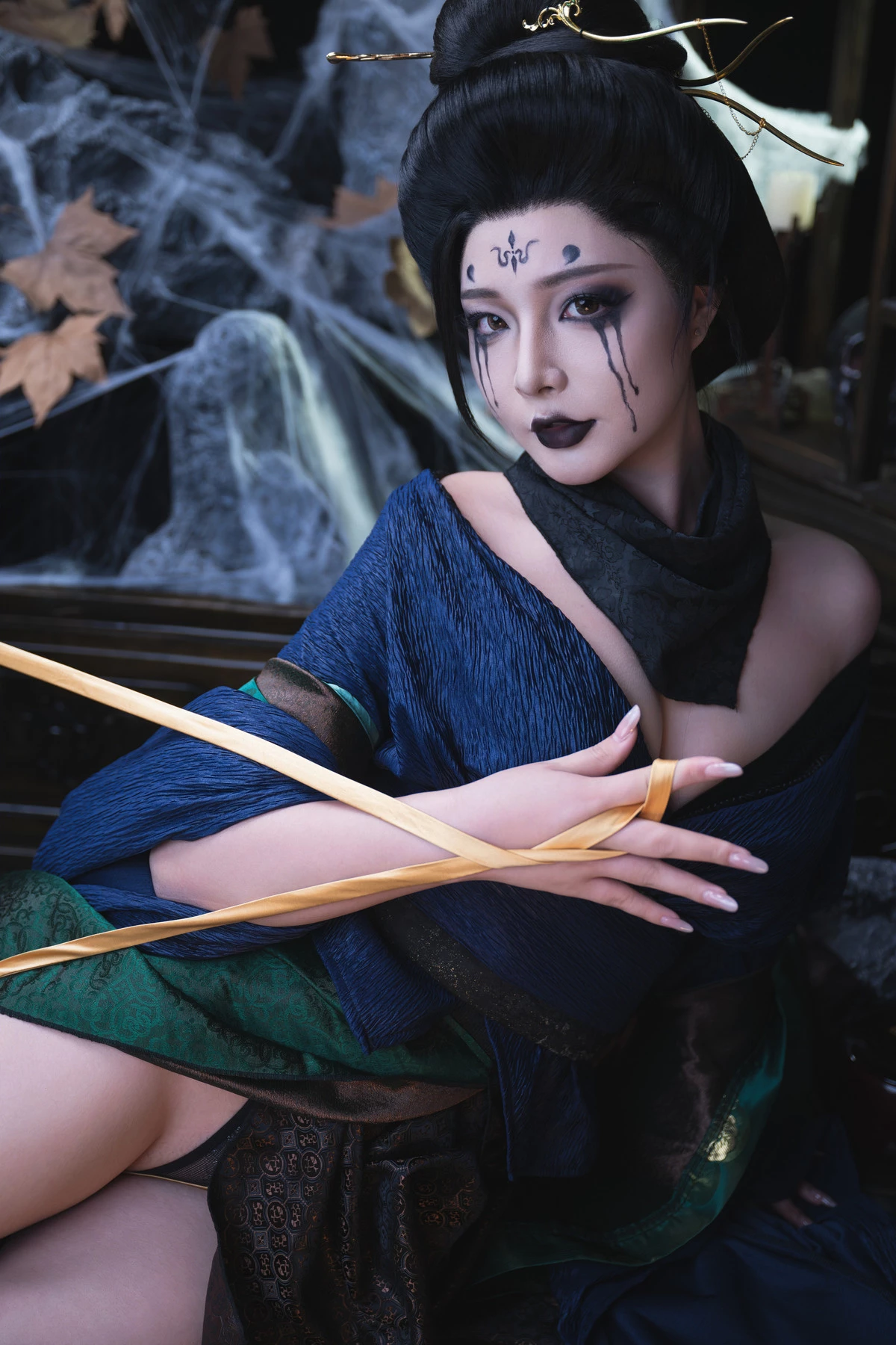 Xgyw.Org_网络美女Yuuhui玉汇黑神话·四妹主题半脱露性感黑色内衣秀油亮肌肤惹火身材诱惑写真147P