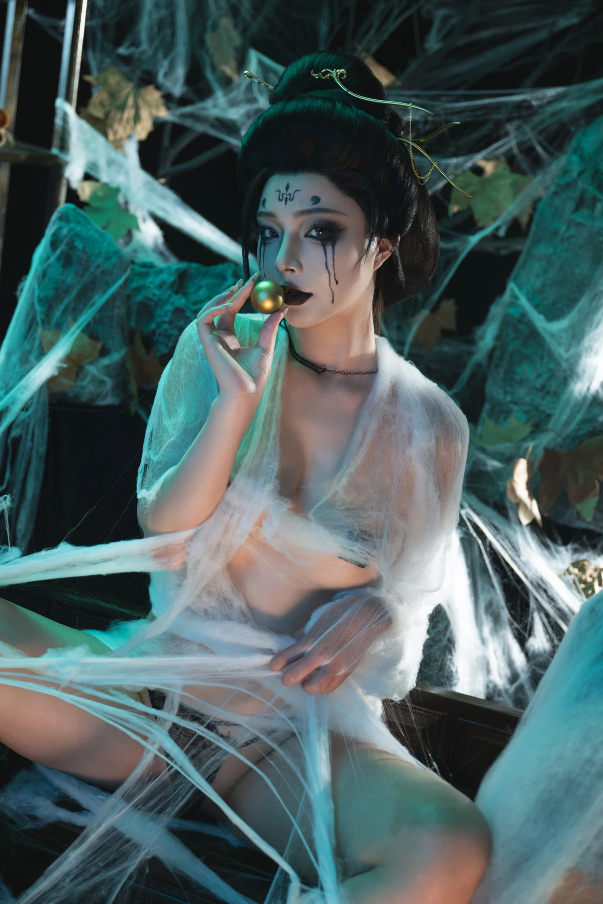 Xgyw.Org_网络美女Yuuhui玉汇黑神话·四妹主题半脱露性感黑色内衣秀油亮肌肤惹火身材诱惑写真147P