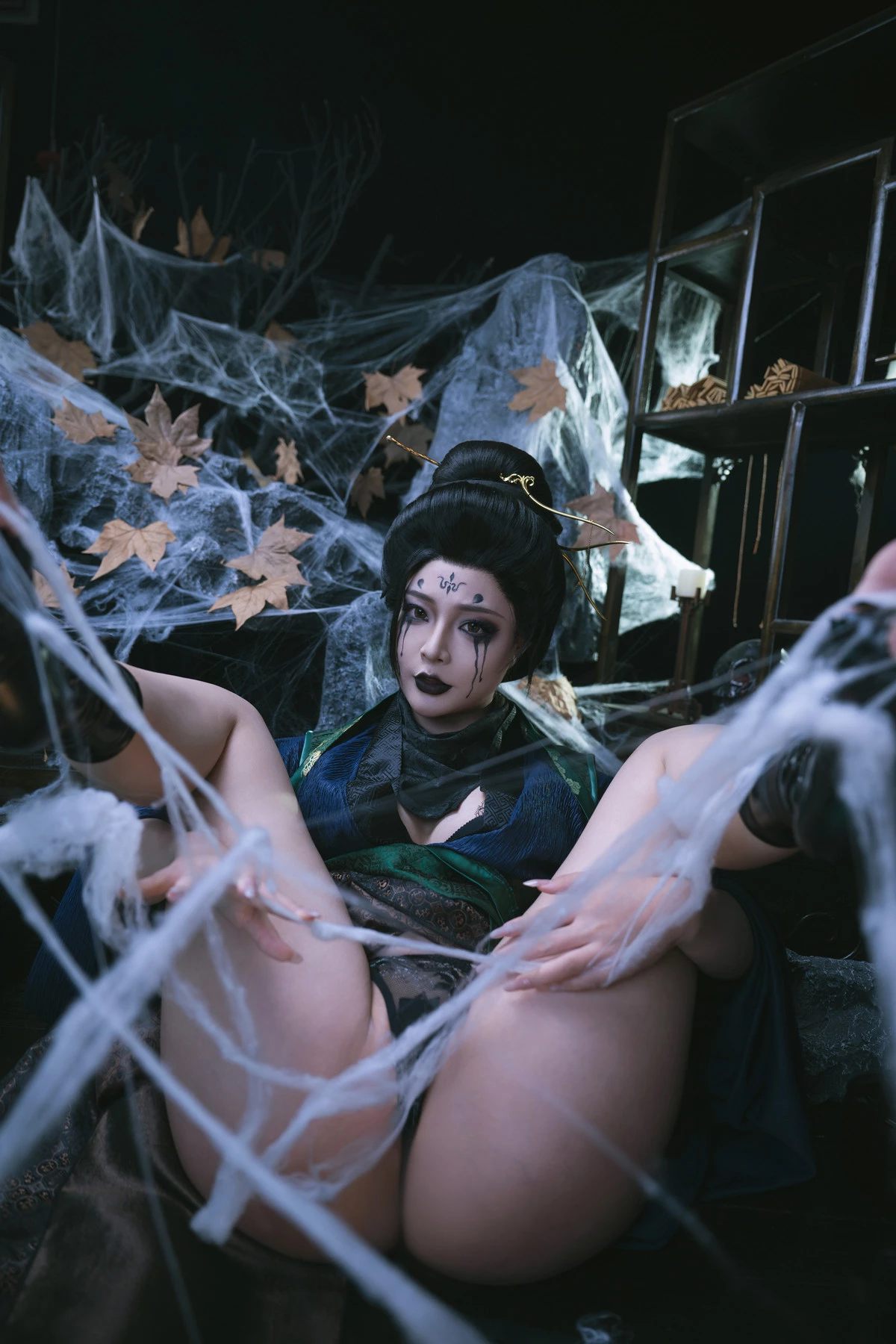 Xgyw.Org_网络美女Yuuhui玉汇黑神话·四妹主题半脱露性感黑色内衣秀油亮肌肤惹火身材诱惑写真147P