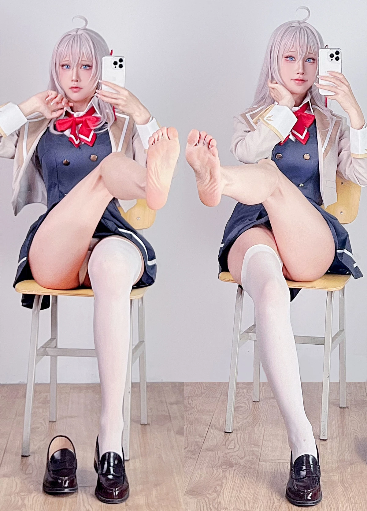 Xgyw.Org_动漫博主水淼aqua艾莉同学主题教室里性感JK制服+白色内衣配白丝袜秀丰满身材诱惑写真91P