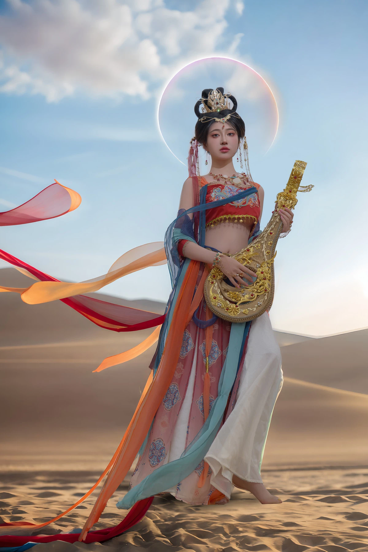 Xgyw.Org_网络美女年年Nnian飞天主题沙漠外景性感仙女薄纱服饰半脱秀婀娜身姿丰满诱惑写真63P