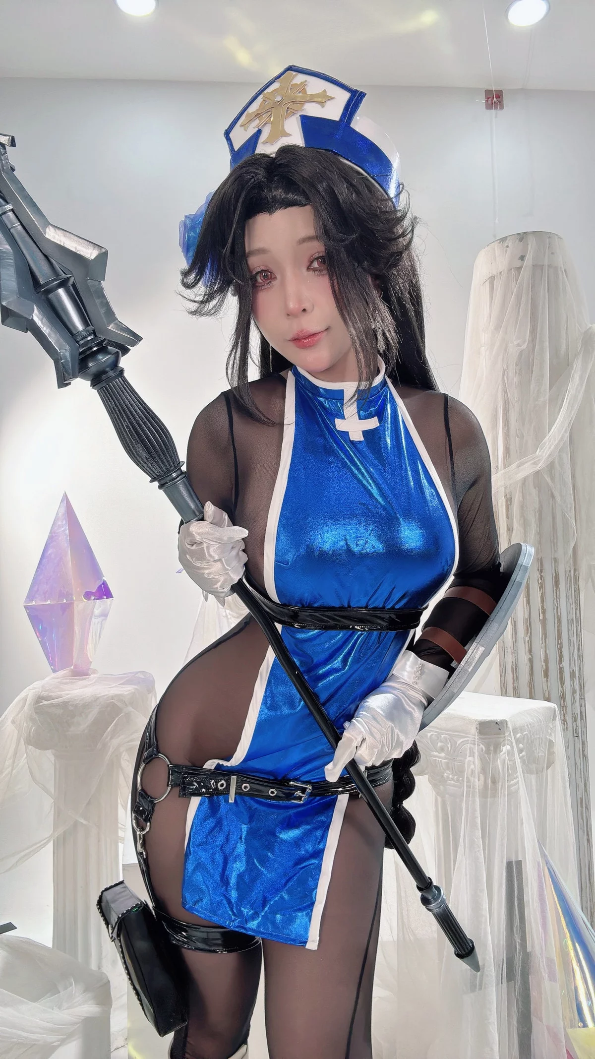 Xgyw.Org_越南Coser美女Umeko J-Maiden (Ice Rose)主题性感蓝色连体衣露连体黑丝秀翘臀诱惑写真66P