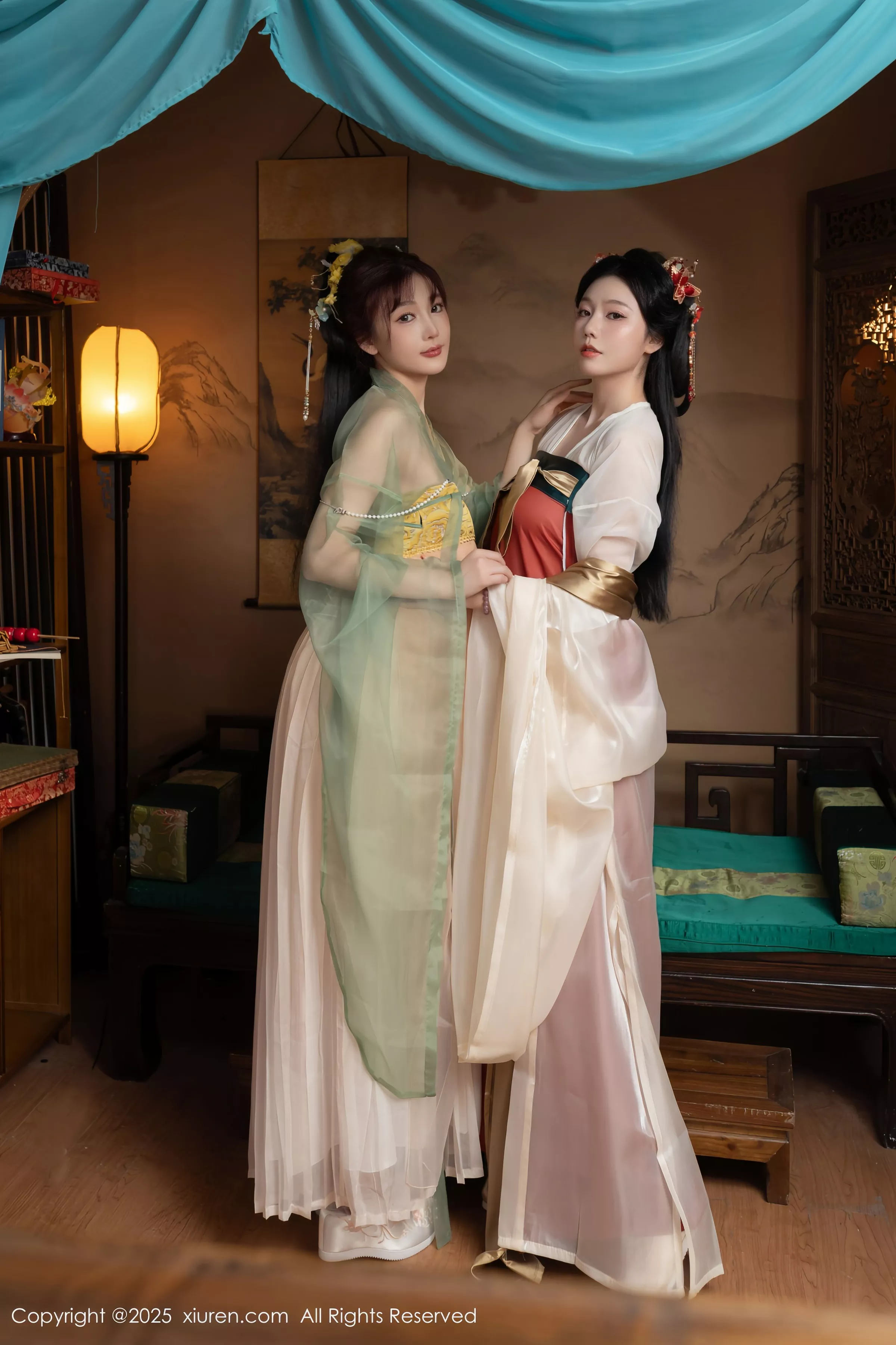 Xgyw.Org_XiuRen第10223期_模特合集女神陆萱萱＆安然anran激情互动薄纱古装撩人诱惑写真80P