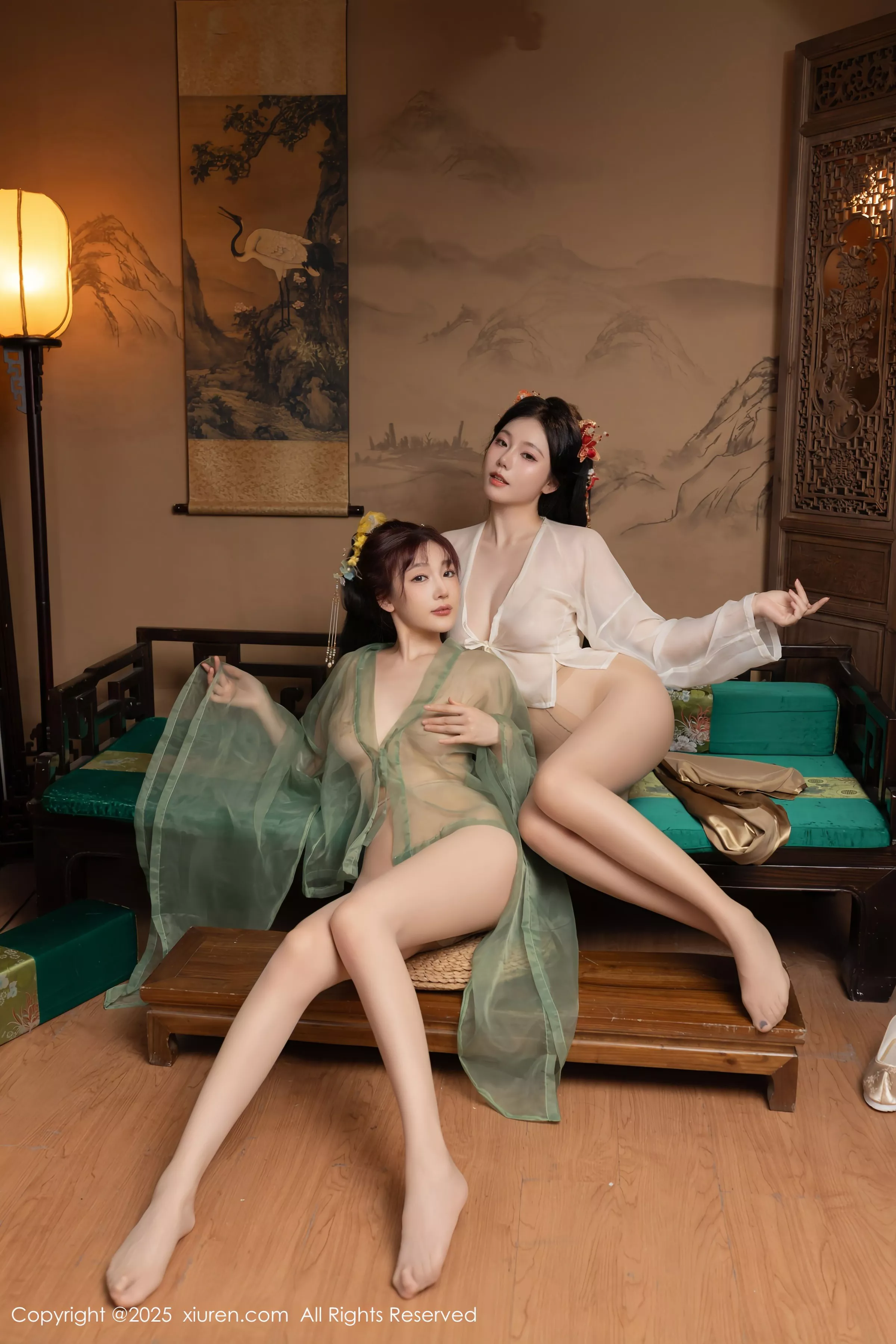 Xgyw.Org_XiuRen第10223期_模特合集女神陆萱萱＆安然anran激情互动薄纱古装撩人诱惑写真80P