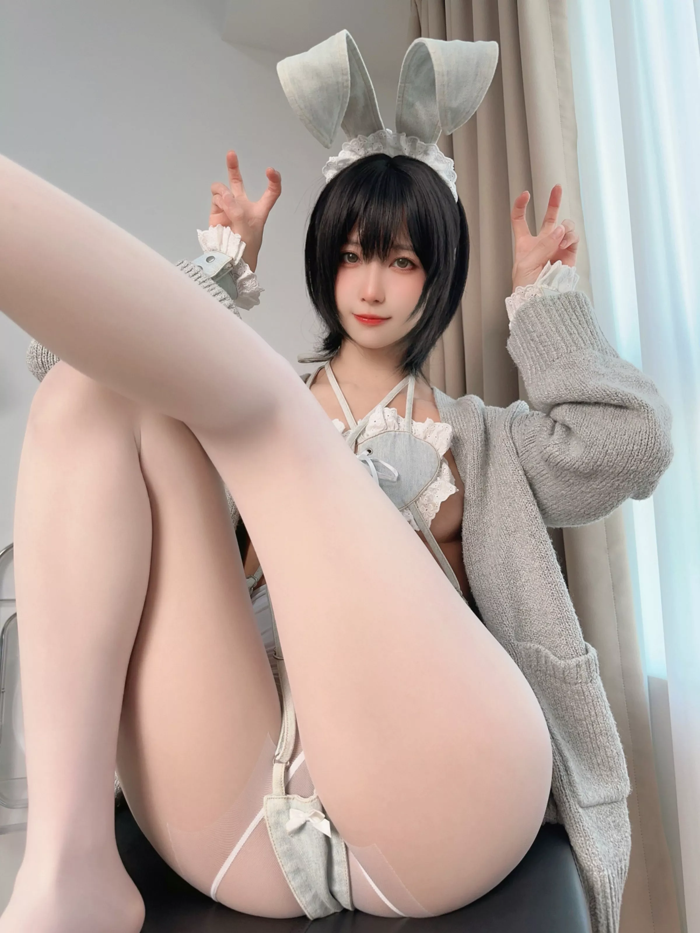 Xgyw.Org_Coser美女布丁大法牛仔硬糖兔主题性感兔女郎情趣牛仔服饰配白丝袜秀惹火身材诱惑写真98P