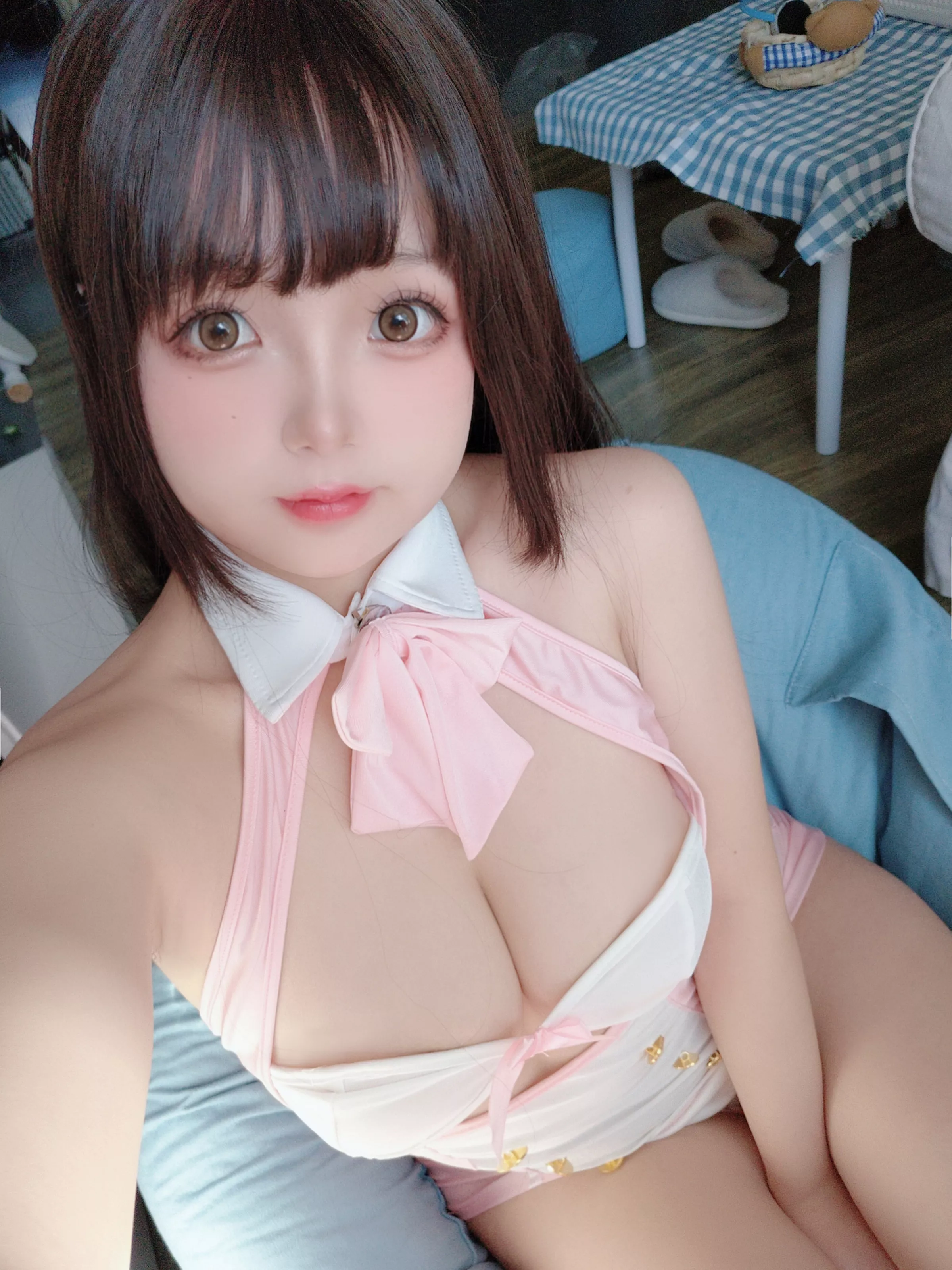 Xgyw.Org_Cosplay美女日奈娇魔王主题私房性感黑色皮质三点式连体内衣秀惹火身材撩人诱惑写真90P